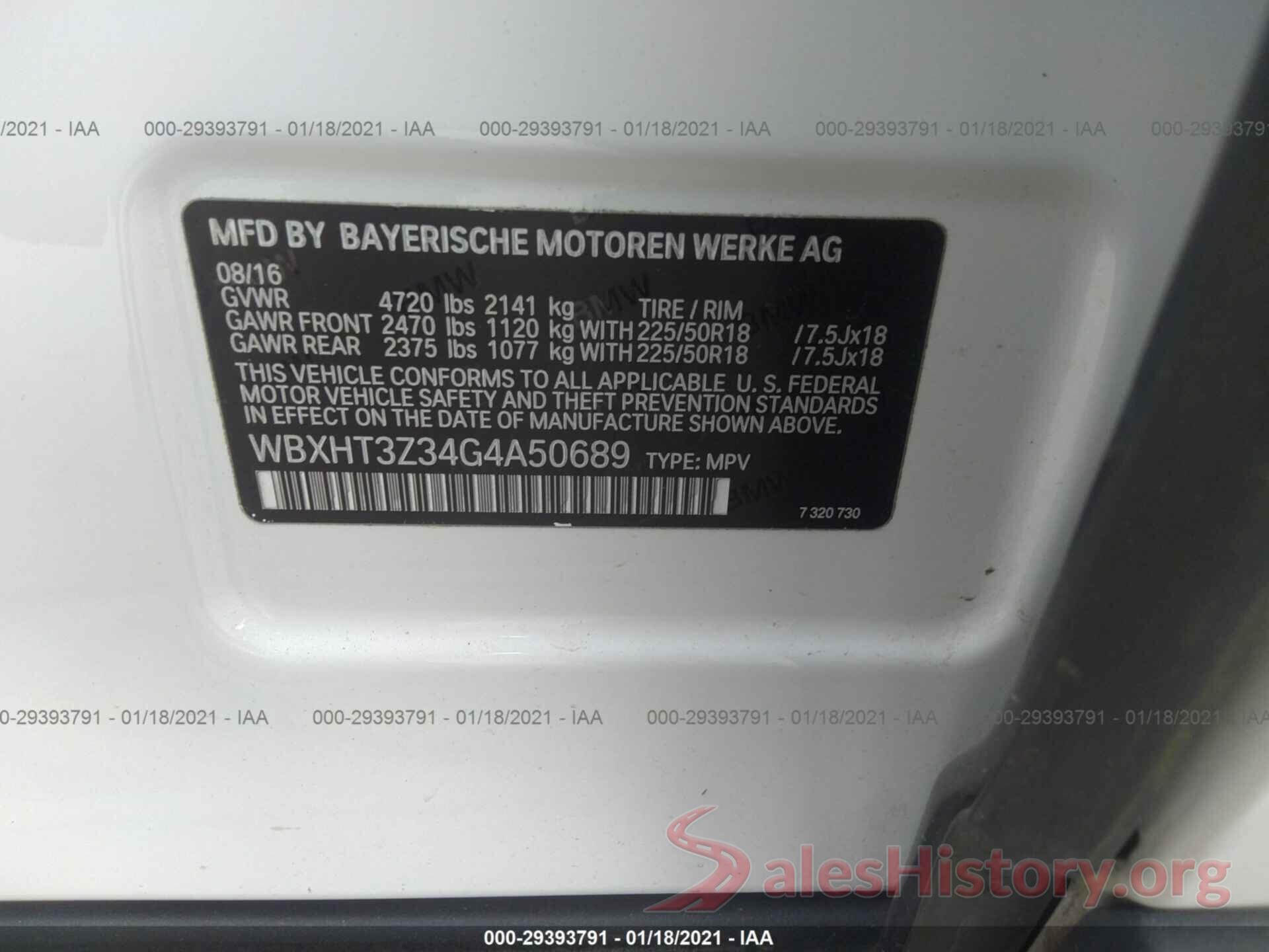 WBXHT3Z34G4A50689 2016 BMW X1