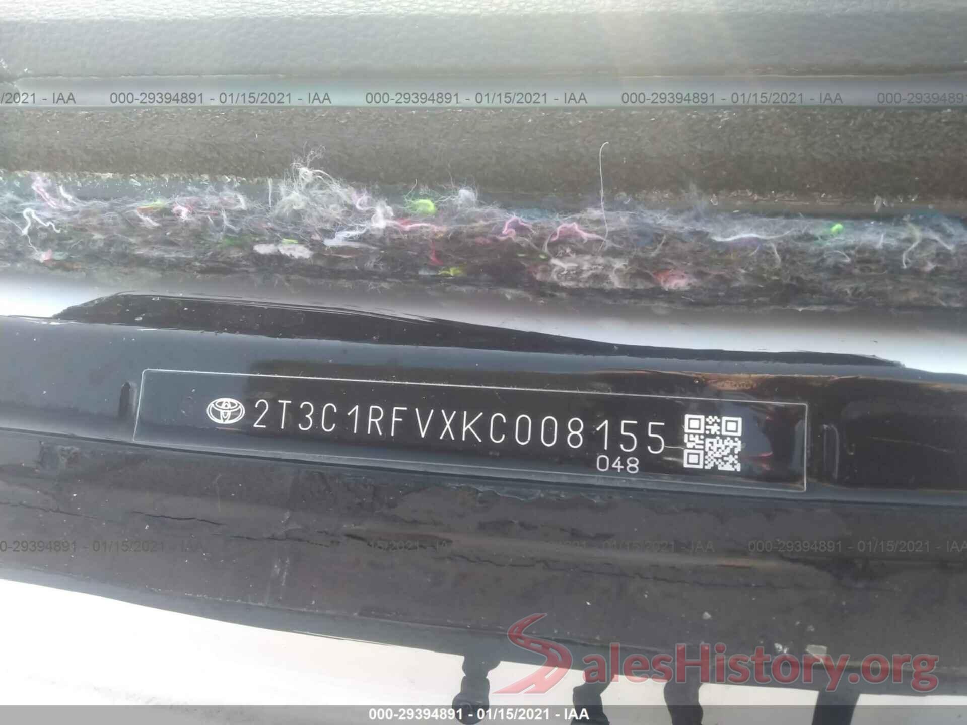 2T3C1RFVXKC008155 2019 TOYOTA RAV4