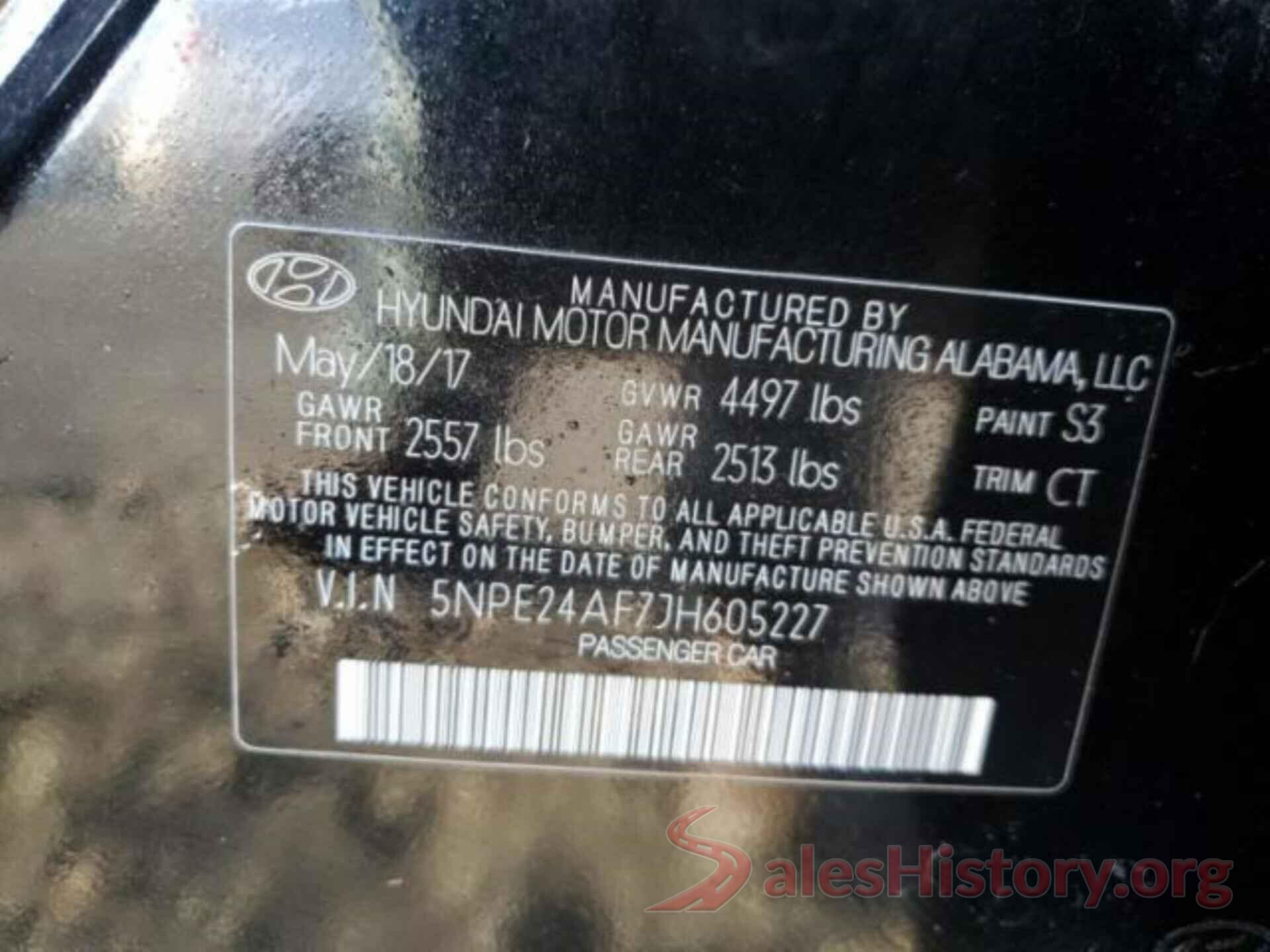 5NPE24AF7JH605227 2018 HYUNDAI SONATA