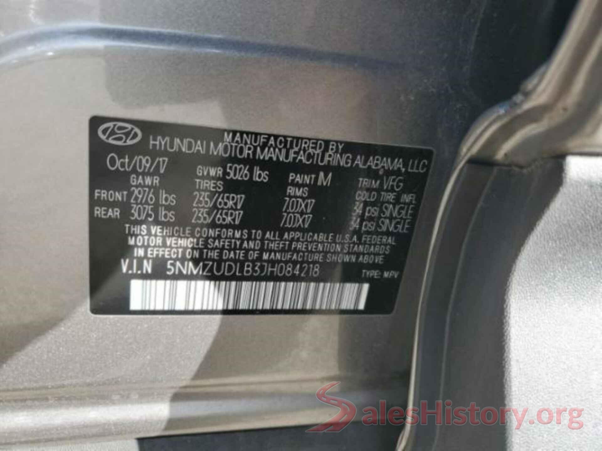 5NMZUDLB3JH084218 2018 HYUNDAI SANTA FE SPORT