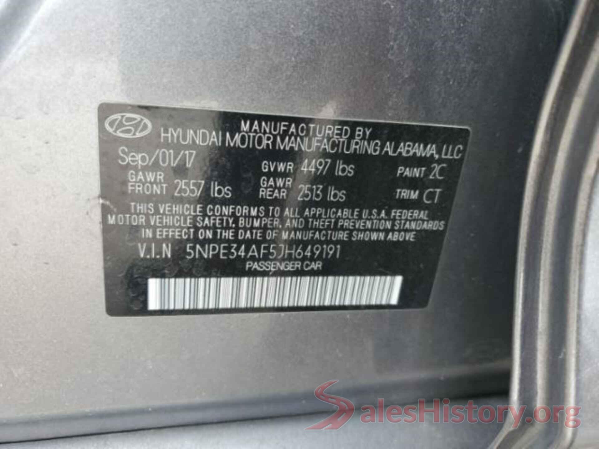 5NPE34AF5JH649191 2018 HYUNDAI SONATA