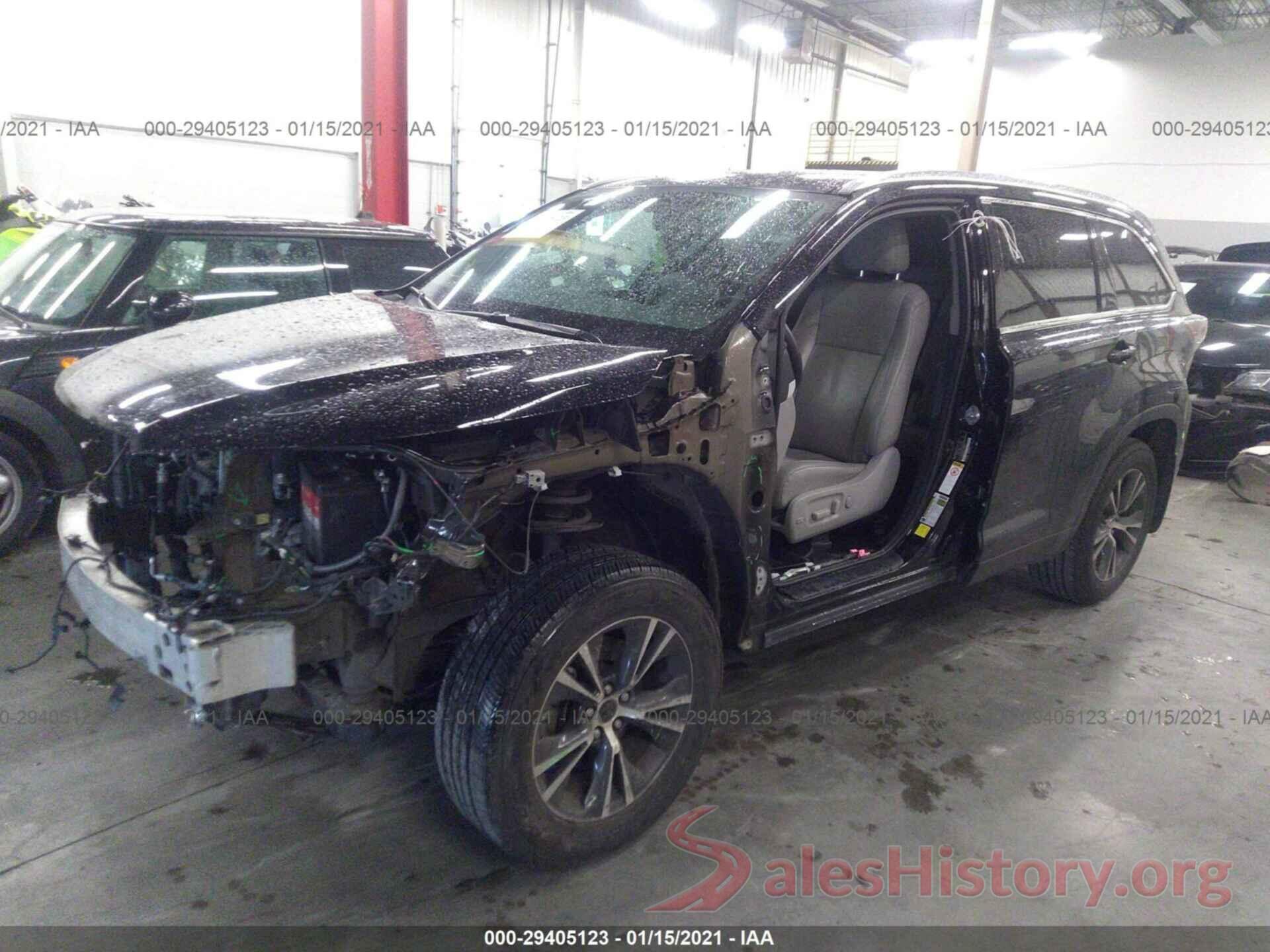 5TDJKRFHXGS287029 2016 TOYOTA HIGHLANDER