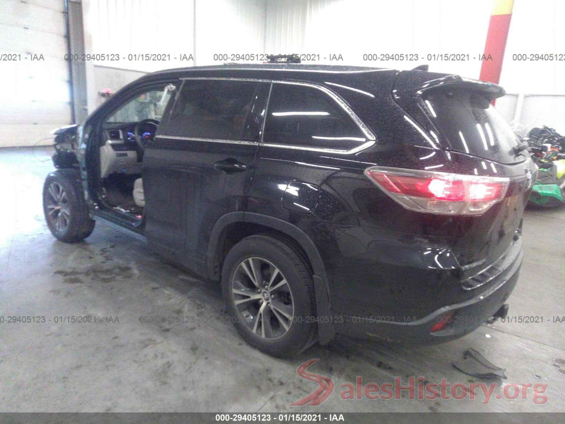 5TDJKRFHXGS287029 2016 TOYOTA HIGHLANDER