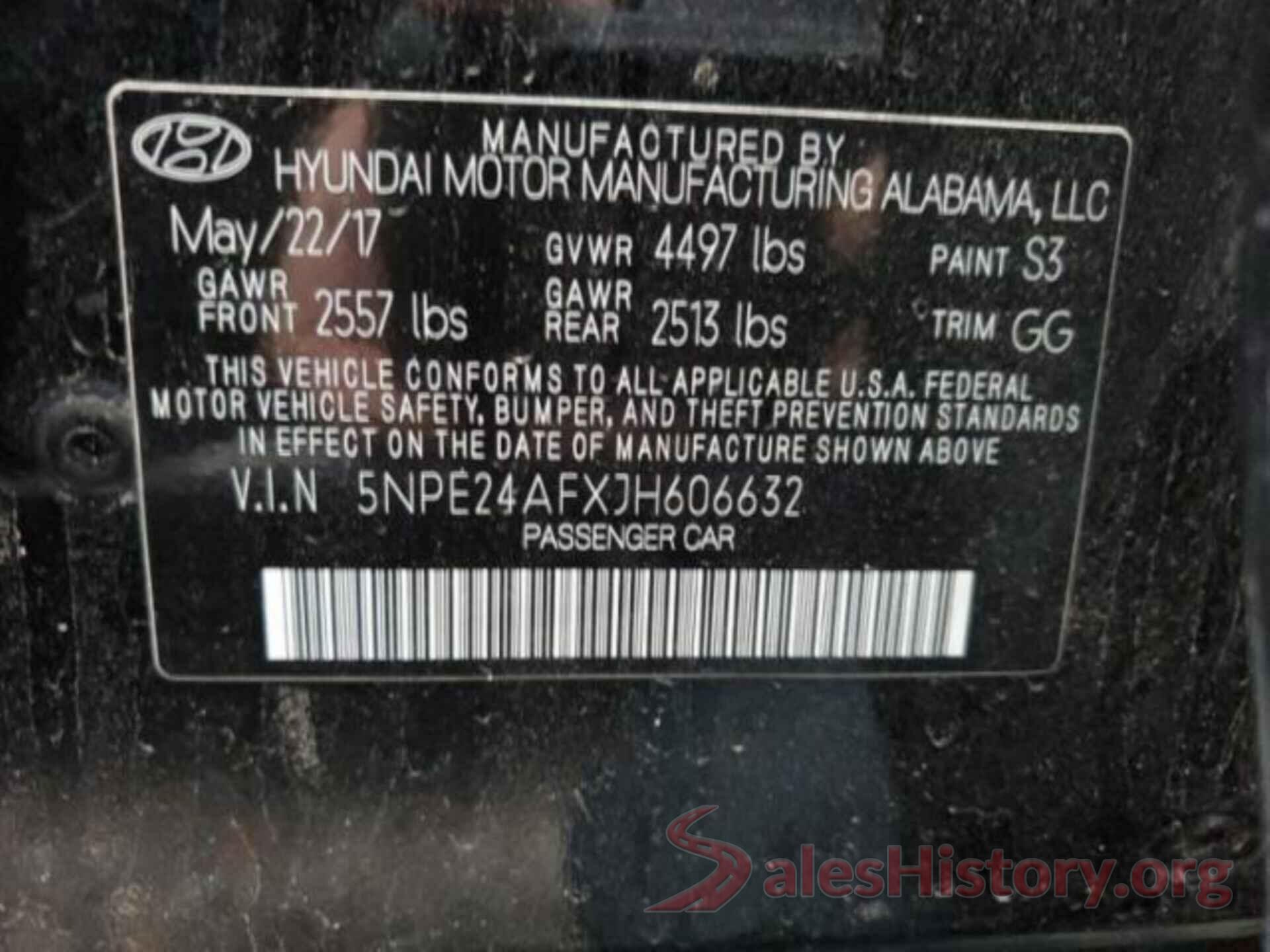 5NPE24AFXJH606632 2018 HYUNDAI SONATA