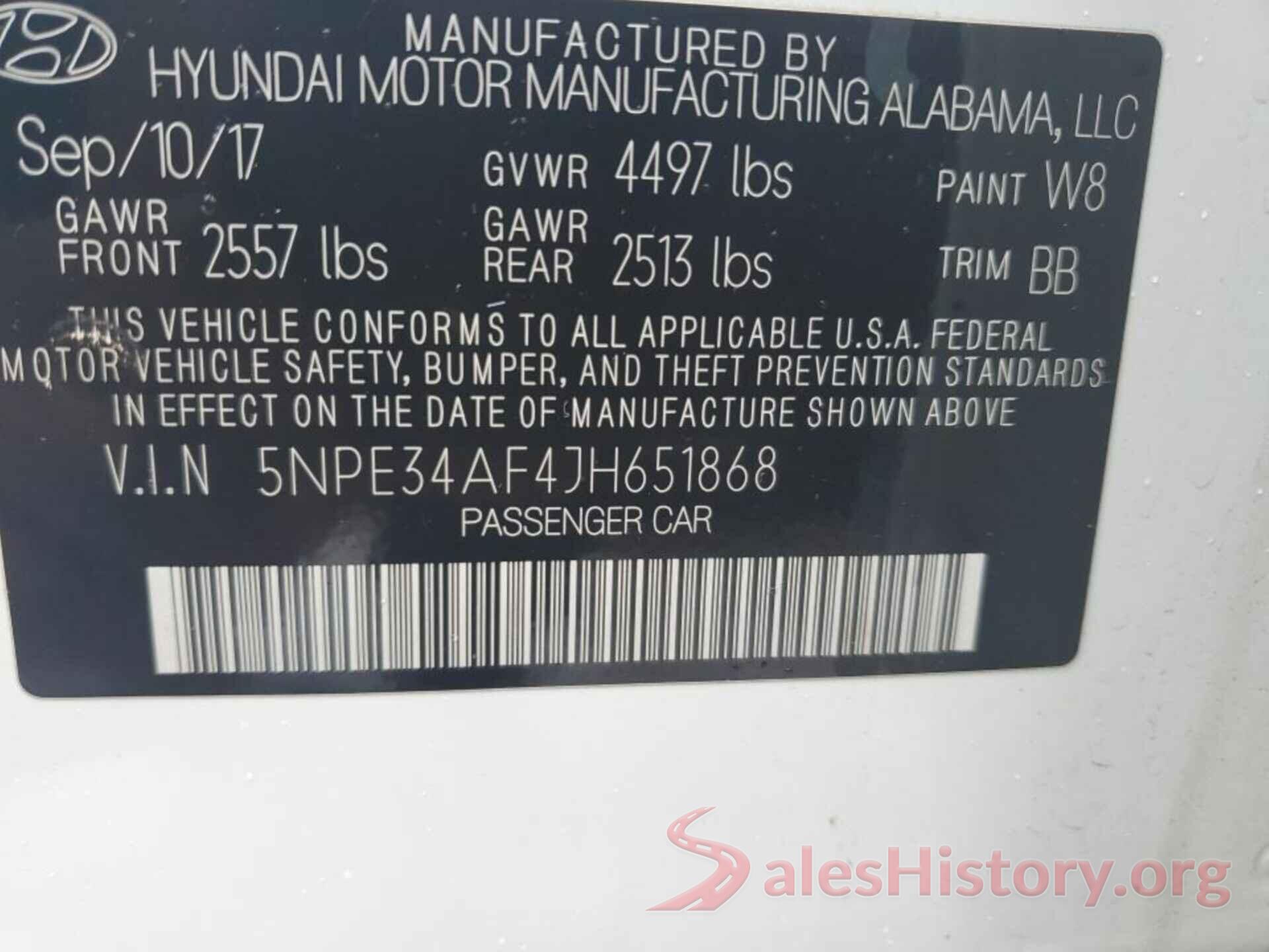 5NPE34AF4JH651868 2018 HYUNDAI SONATA