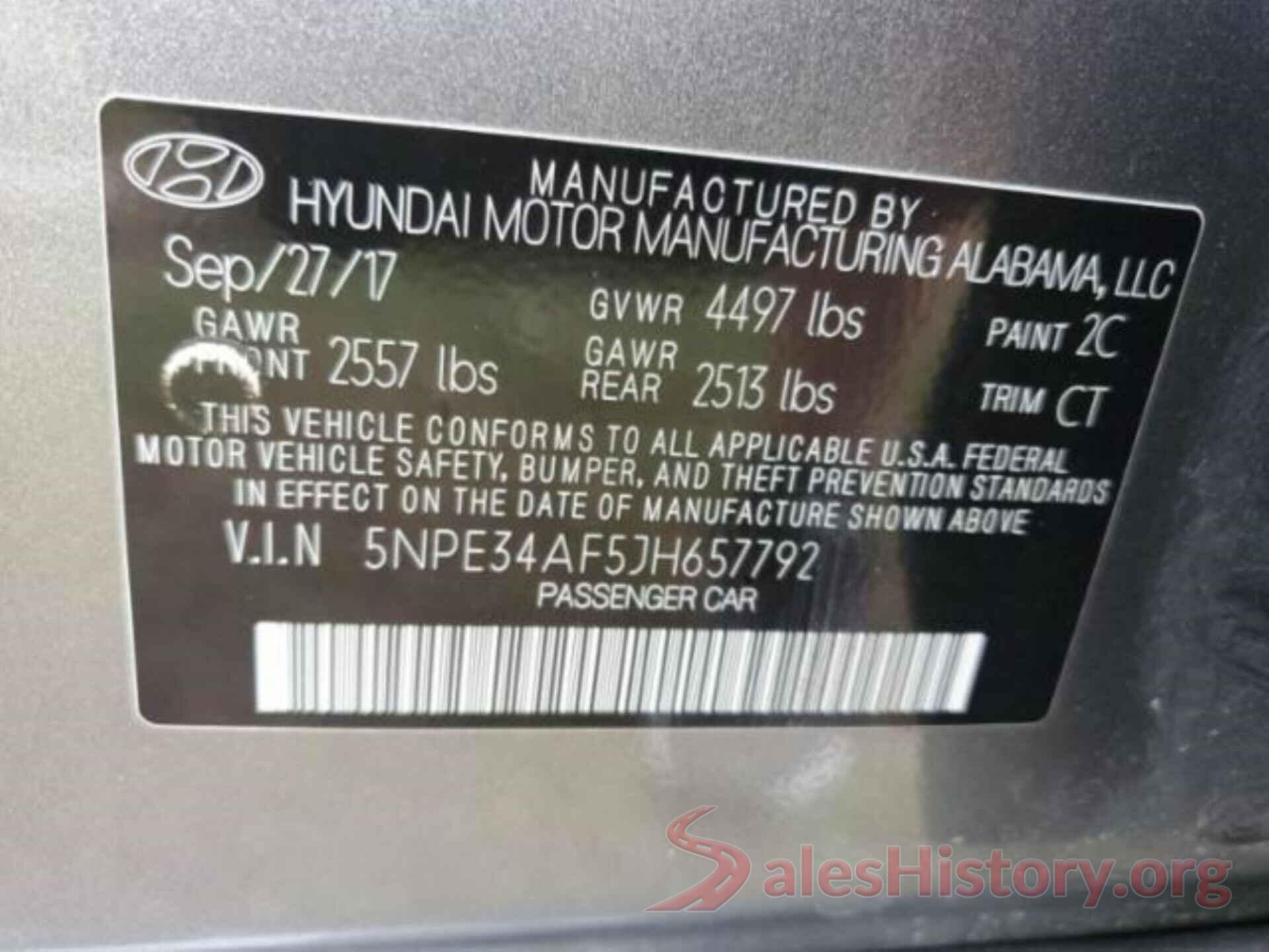 5NPE34AF5JH657792 2018 HYUNDAI SONATA