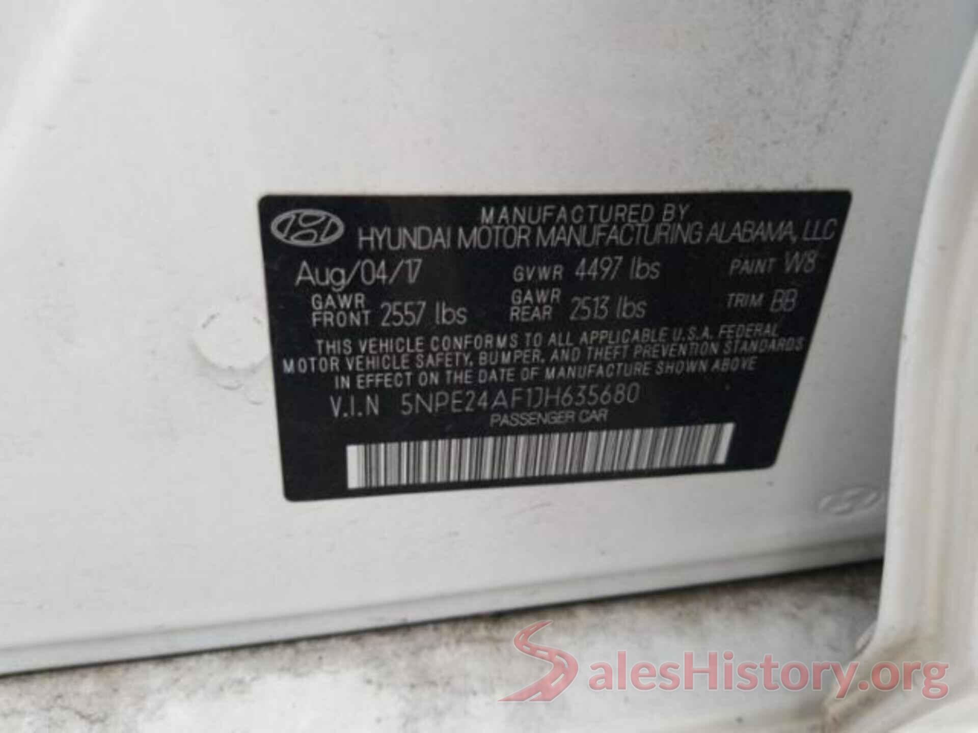 5NPE24AF1JH635680 2018 HYUNDAI SONATA