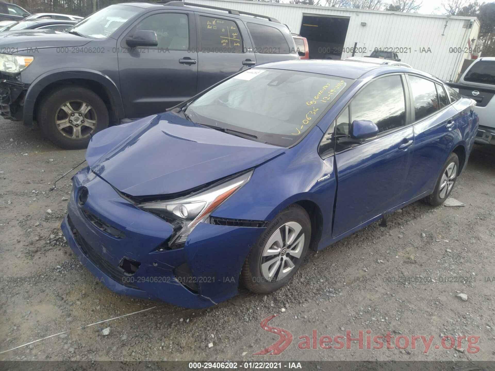 JTDKBRFU1J3080636 2018 TOYOTA PRIUS