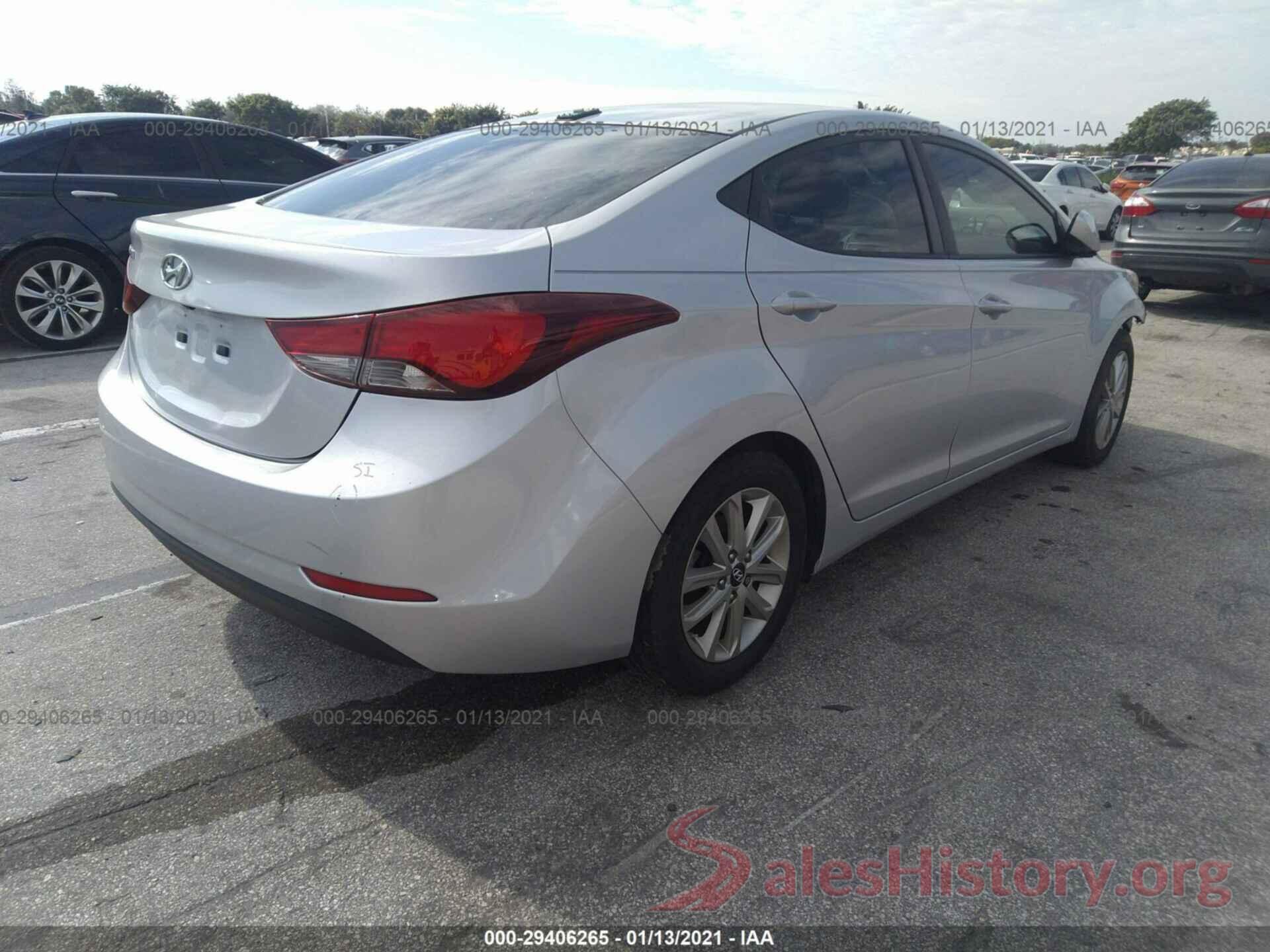 KMHDH4AEXGU589908 2016 HYUNDAI ELANTRA