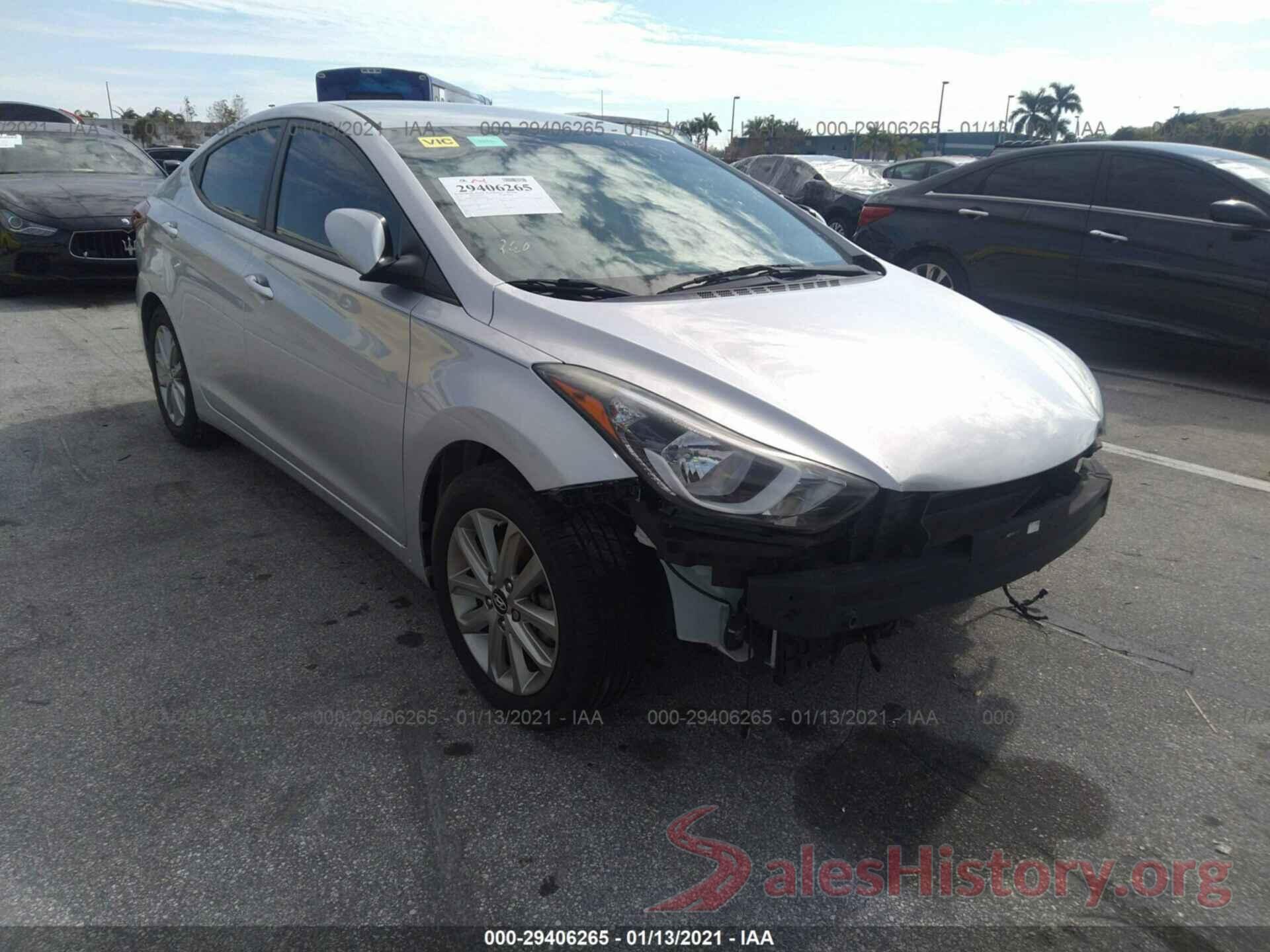 KMHDH4AEXGU589908 2016 HYUNDAI ELANTRA