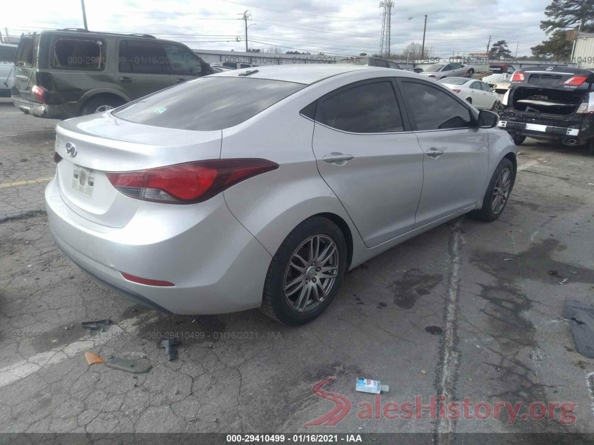 5NPDH4AE9GH772893 2016 HYUNDAI ELANTRA