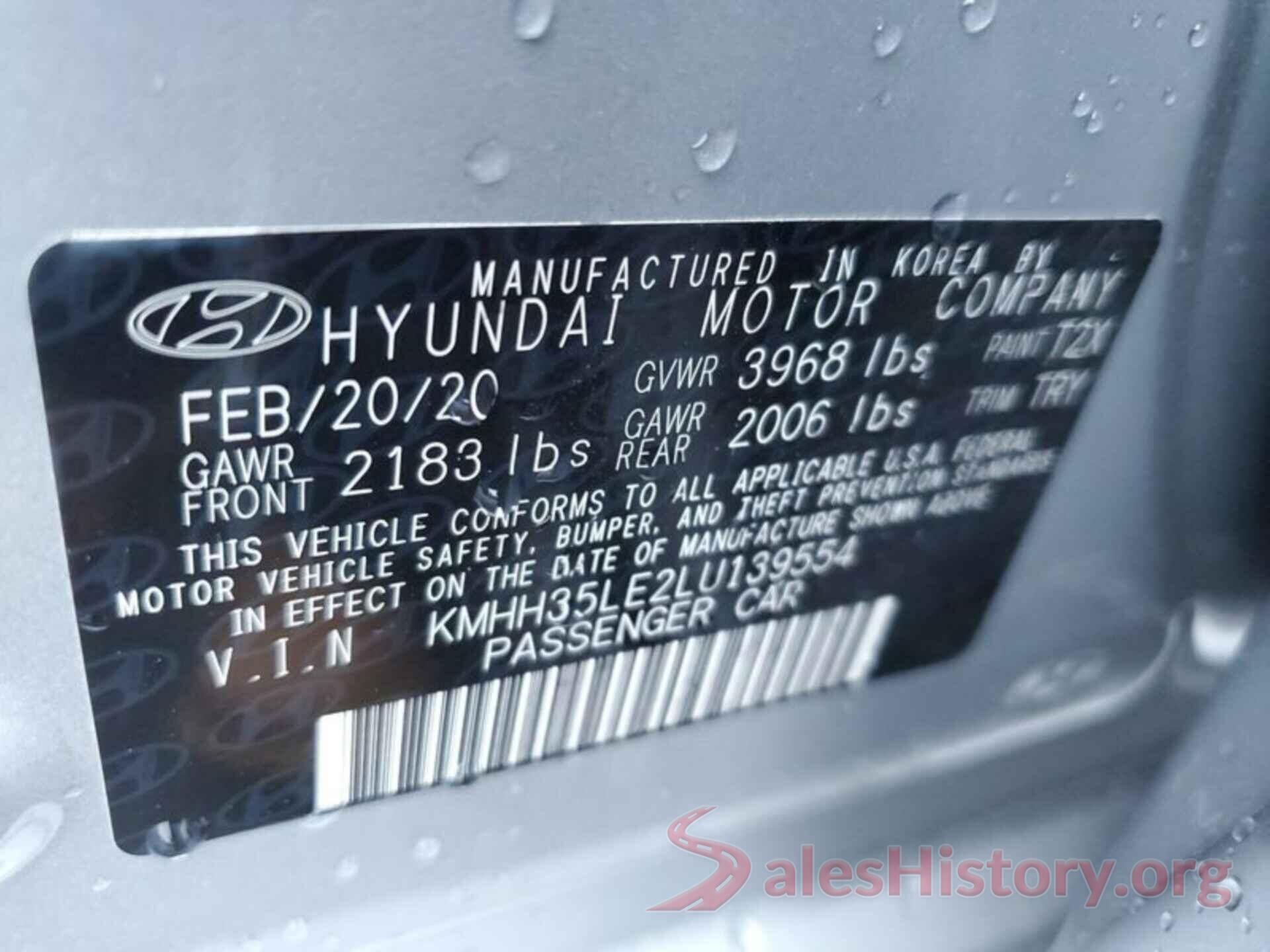 KMHH35LE2LU139554 2020 HYUNDAI ELANTRA GT