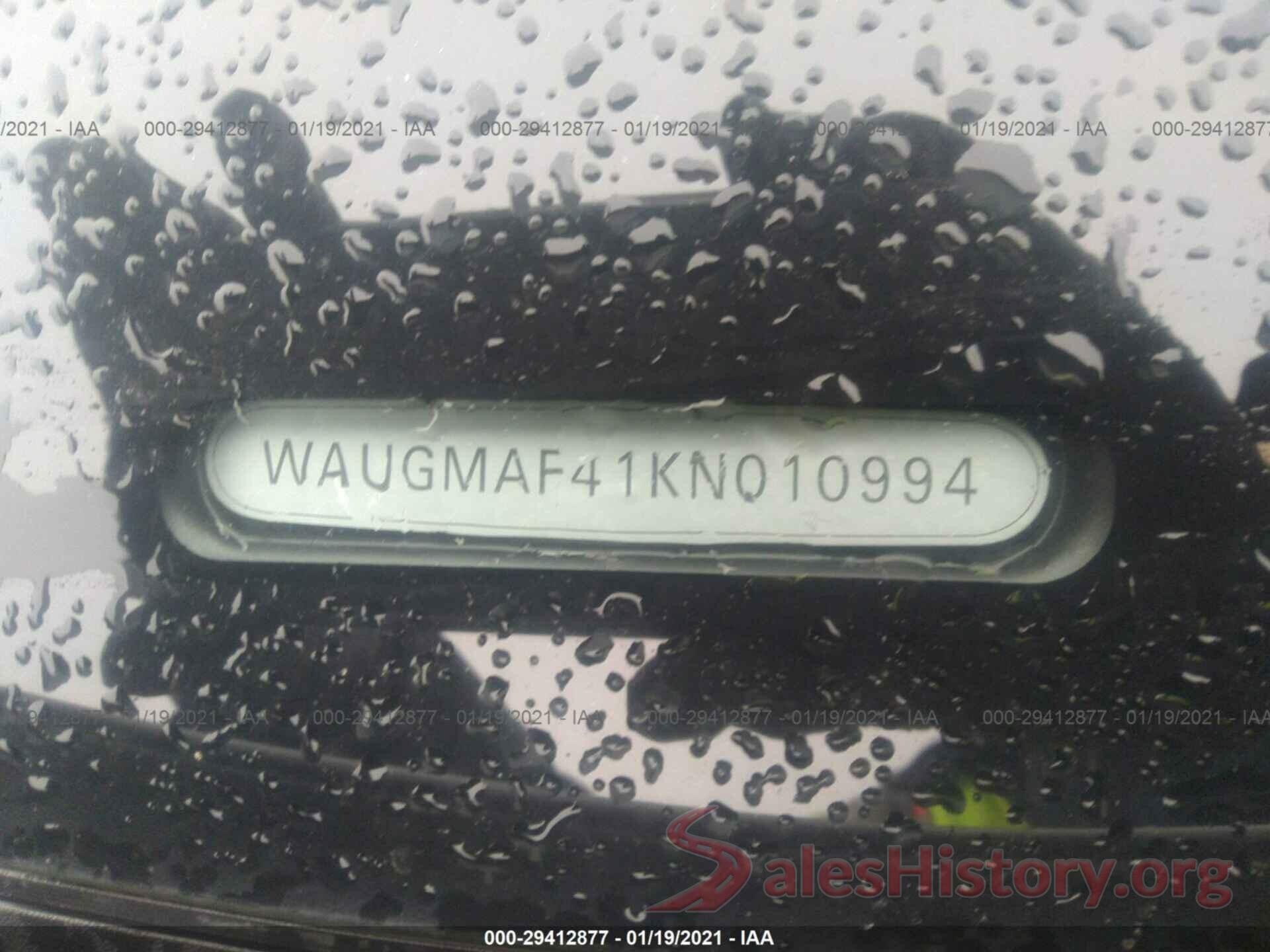 WAUGMAF41KN010994 2019 AUDI A4