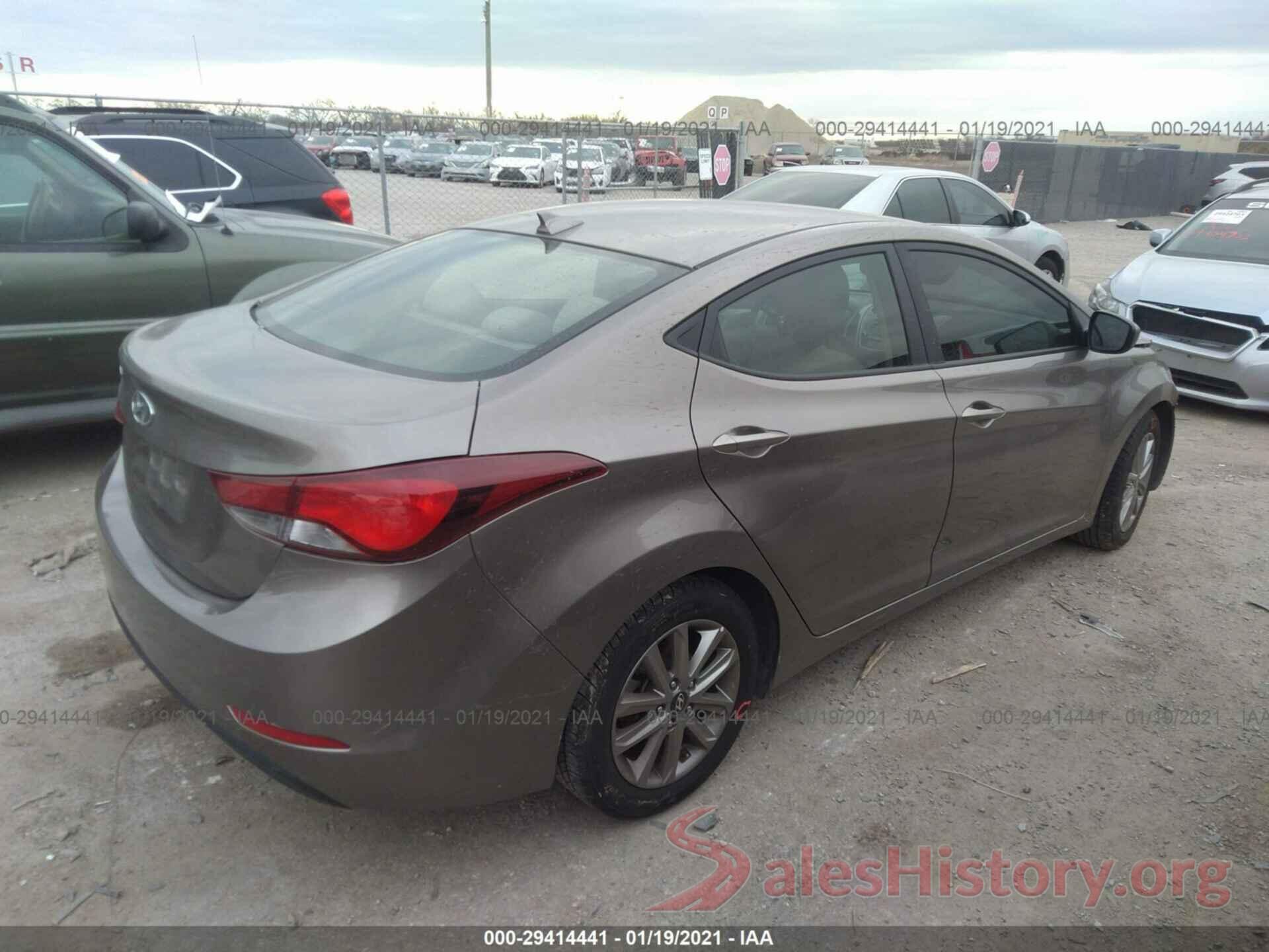 5NPDH4AE1GH748667 2016 HYUNDAI ELANTRA