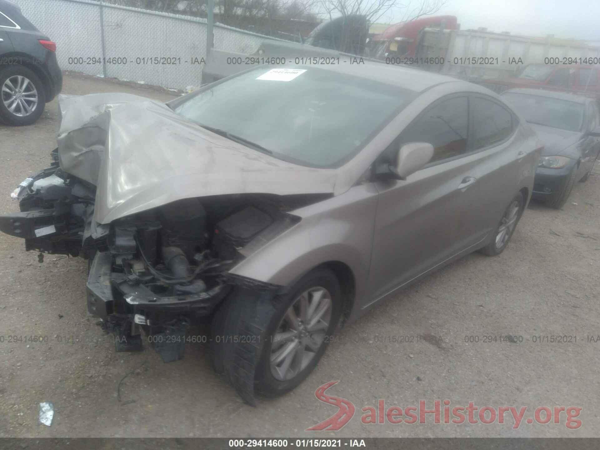 5NPDH4AE9GH753051 2016 HYUNDAI ELANTRA