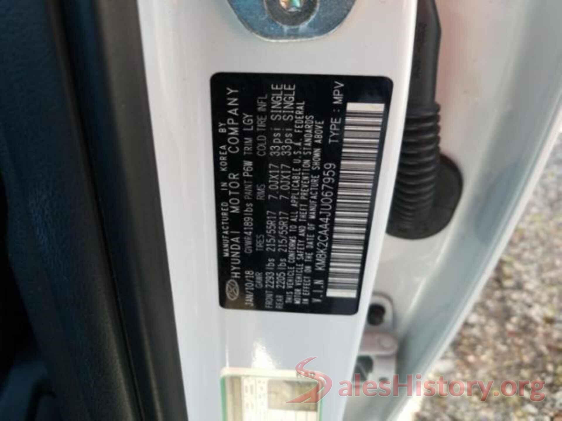 KM8K2CAA4JU067959 2018 HYUNDAI KONA