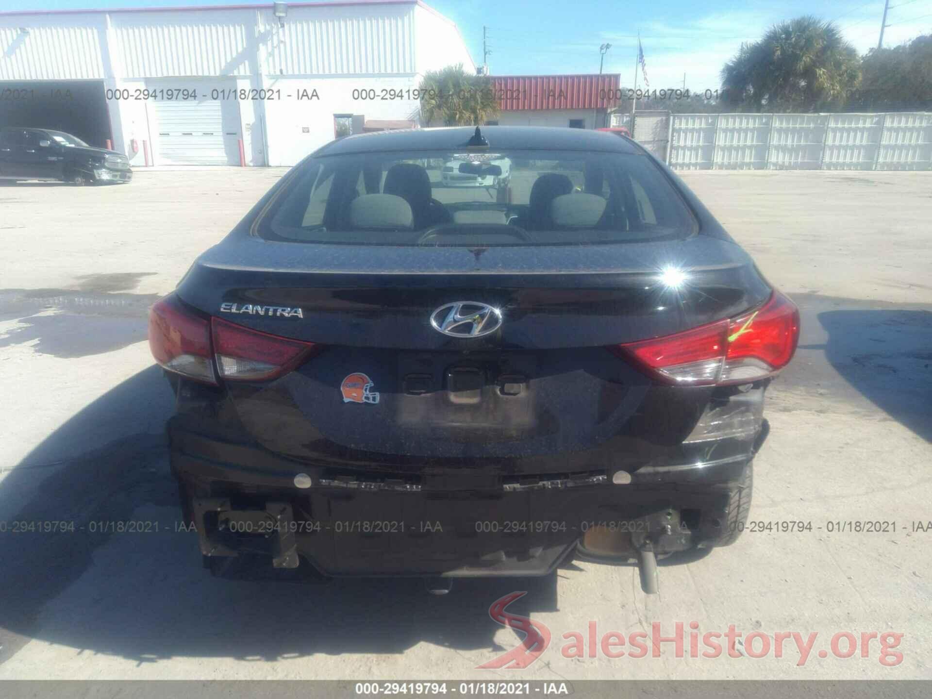 5NPDH4AE8GH771282 2016 HYUNDAI ELANTRA