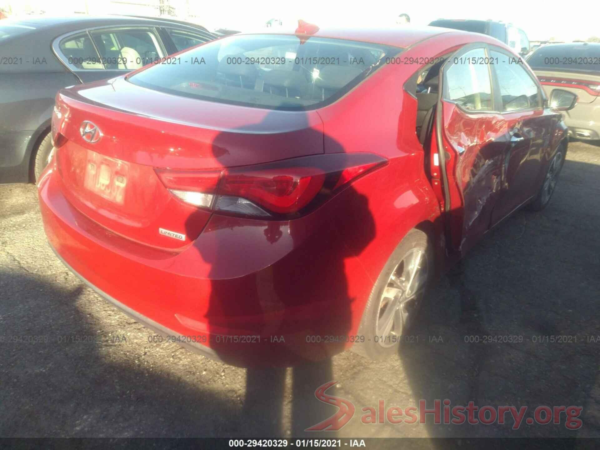 KMHDH4AE2GU594858 2016 HYUNDAI ELANTRA