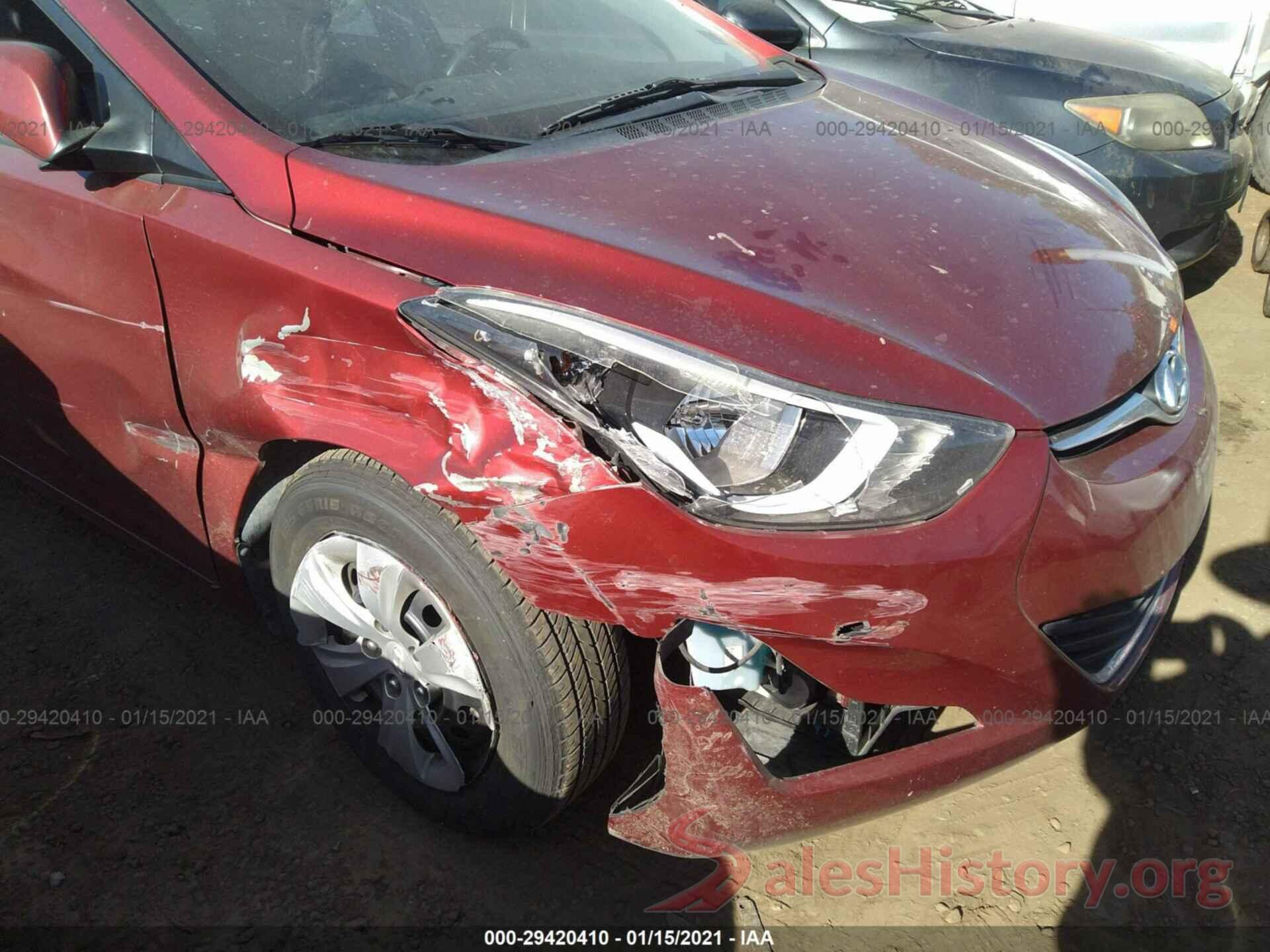 5NPDH4AE9GH692042 2016 HYUNDAI ELANTRA