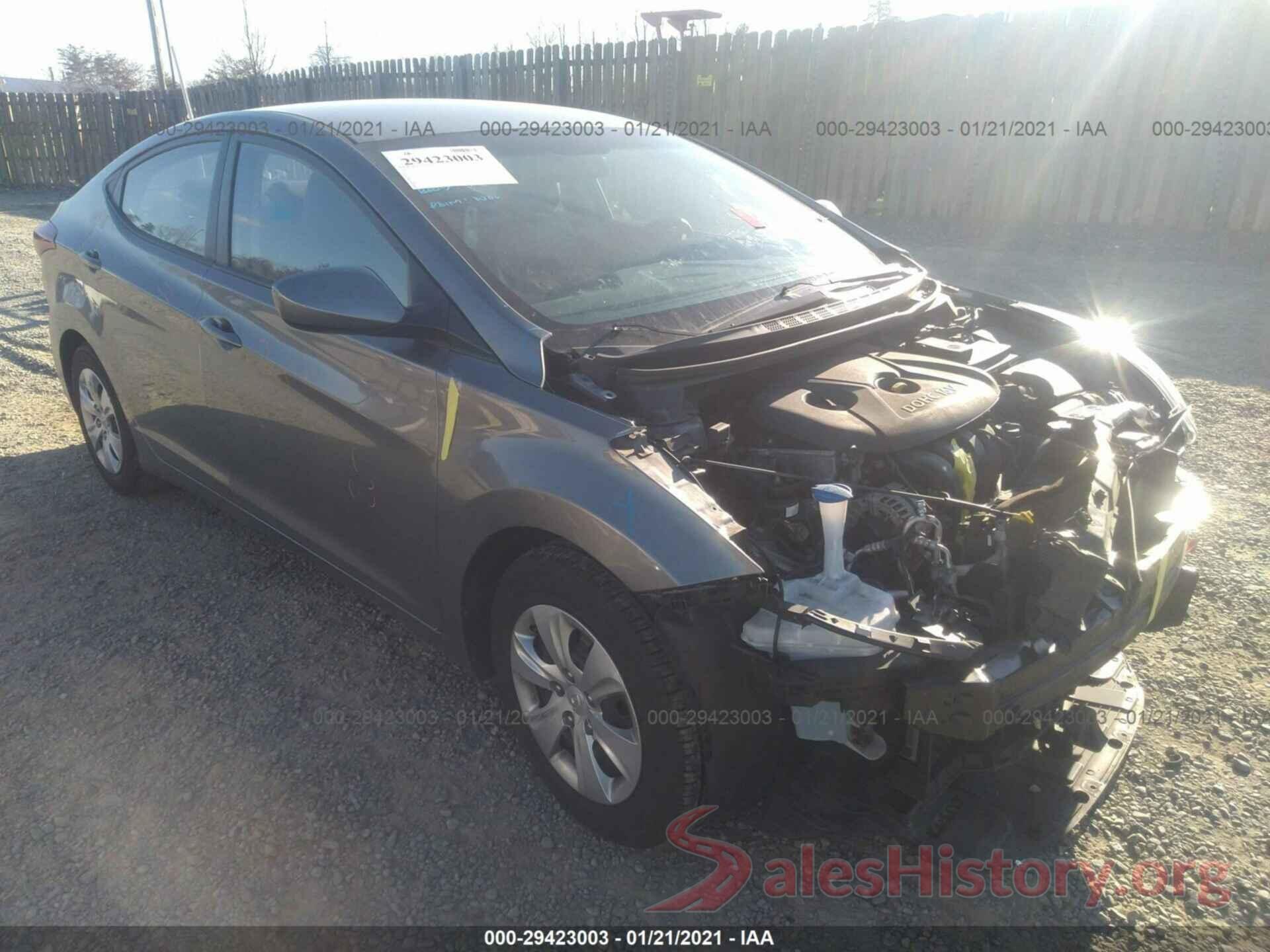 KMHDH4AE2GU619547 2016 HYUNDAI ELANTRA