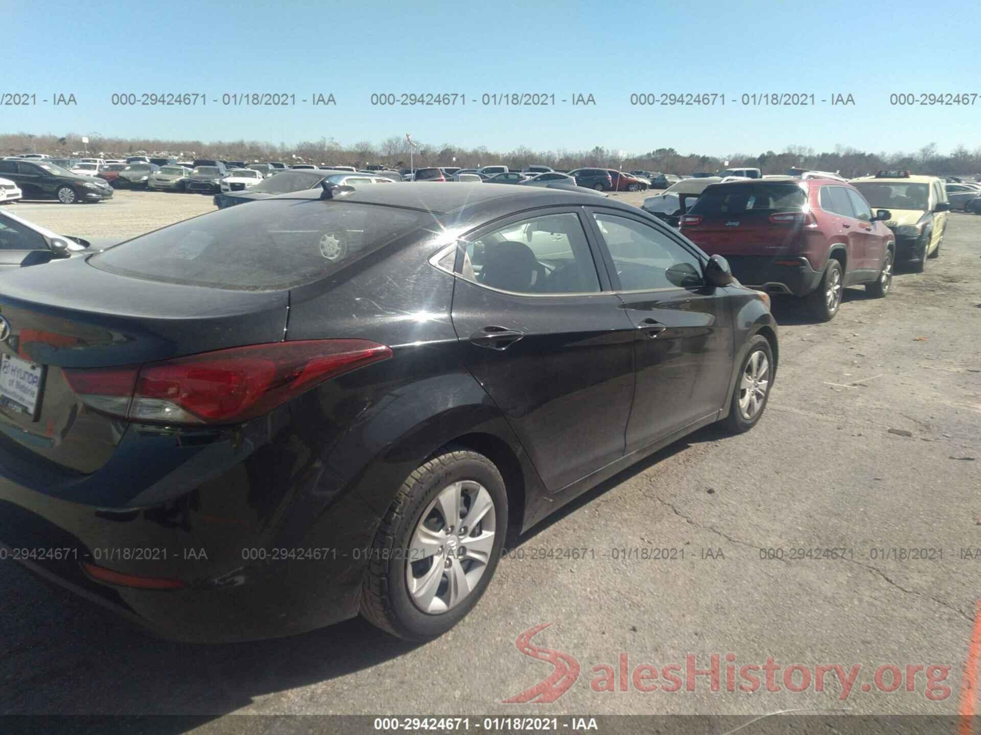 5NPDH4AE0GH695363 2016 HYUNDAI ELANTRA