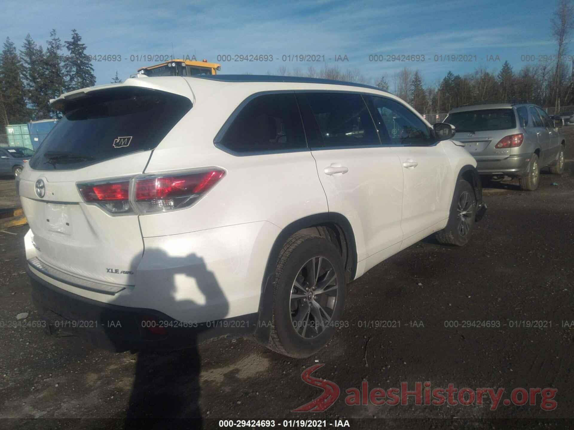 5TDJKRFH9GS334096 2016 TOYOTA HIGHLANDER