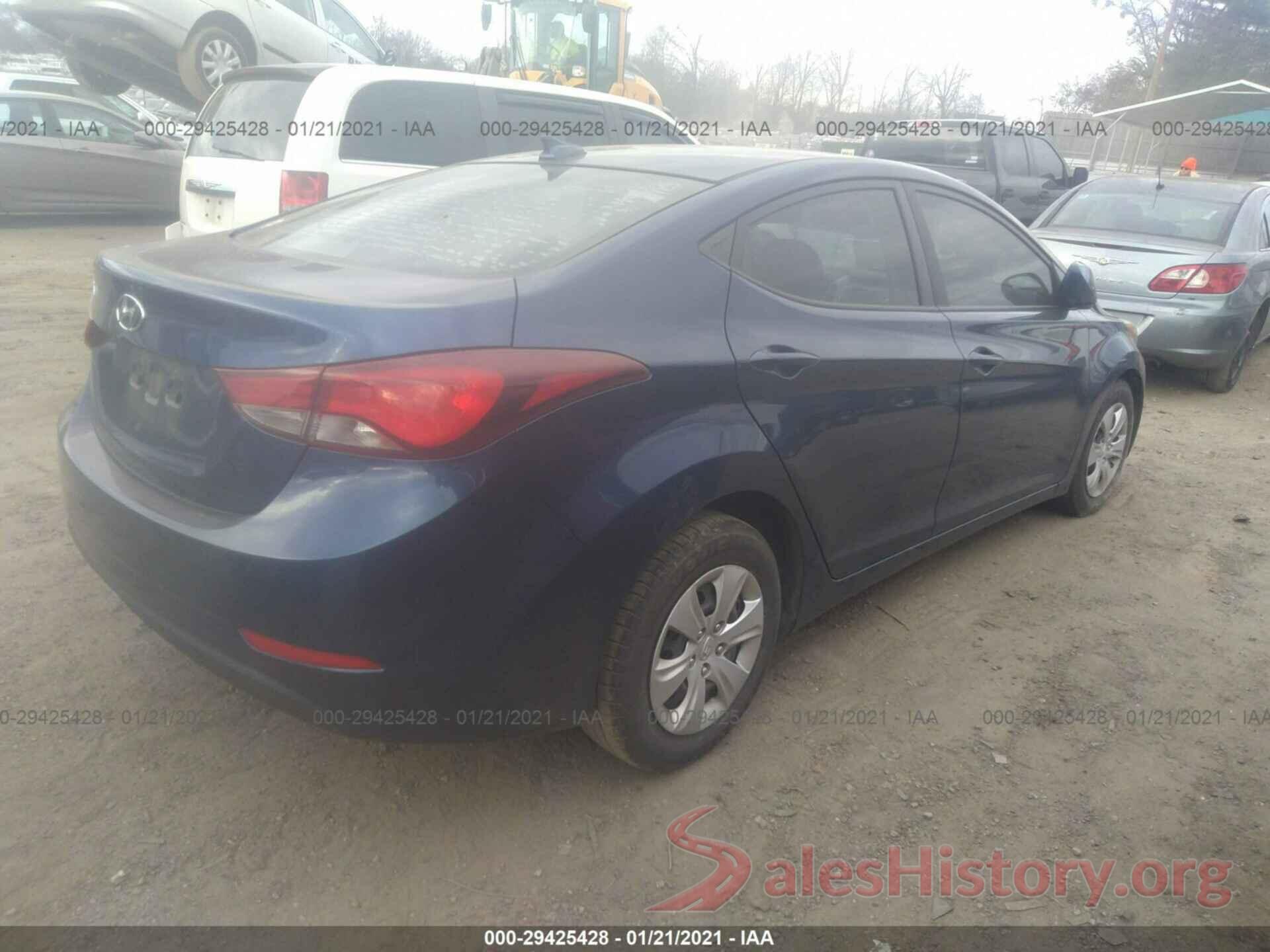 5NPDH4AE0GH743895 2016 HYUNDAI ELANTRA