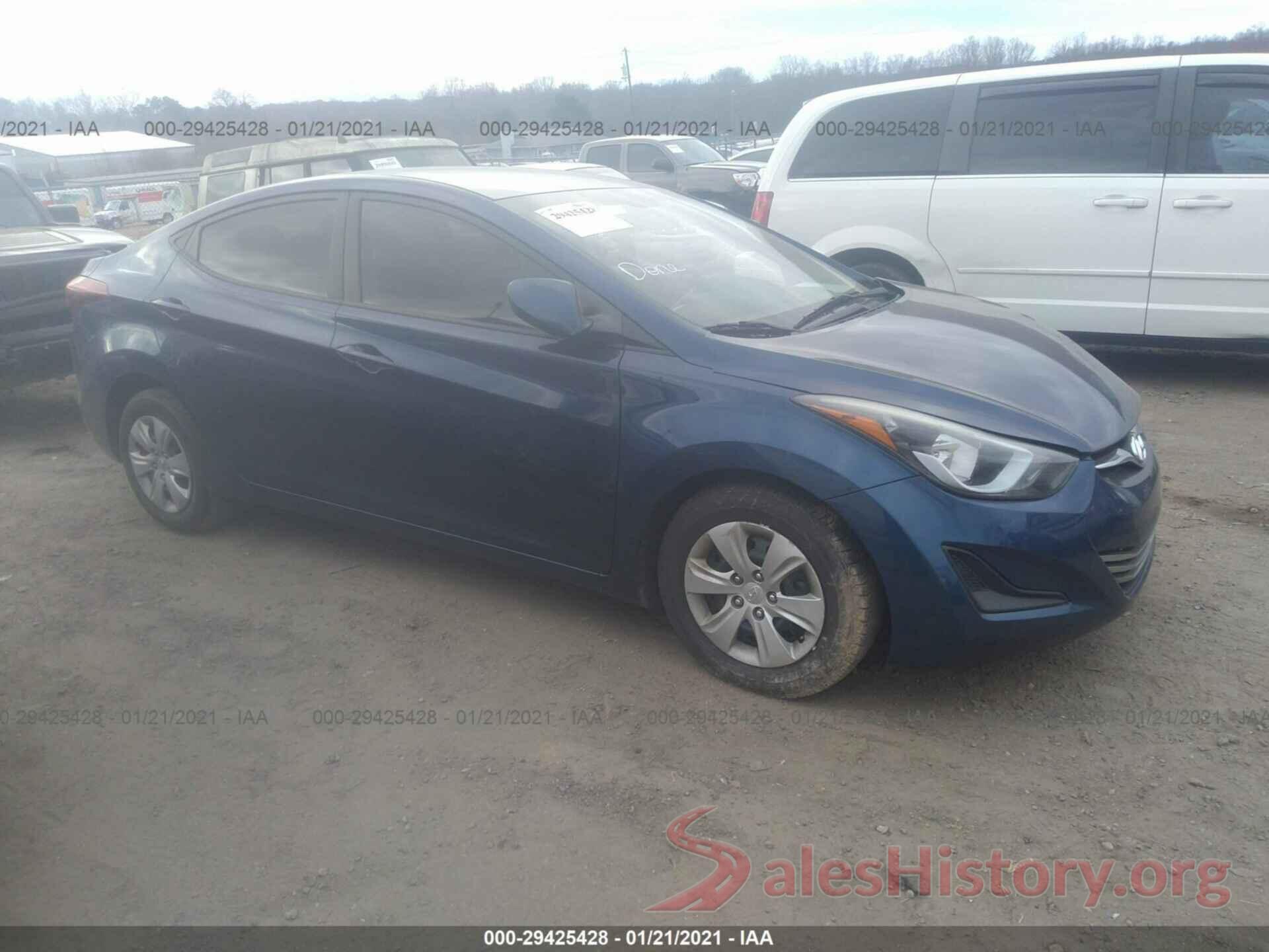 5NPDH4AE0GH743895 2016 HYUNDAI ELANTRA