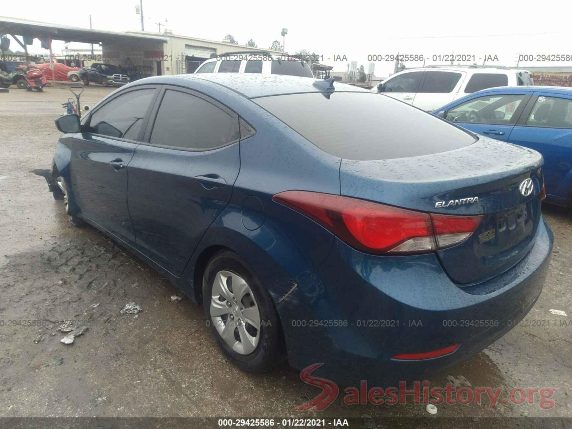 KMHDH4AEXGU632305 2016 HYUNDAI ELANTRA