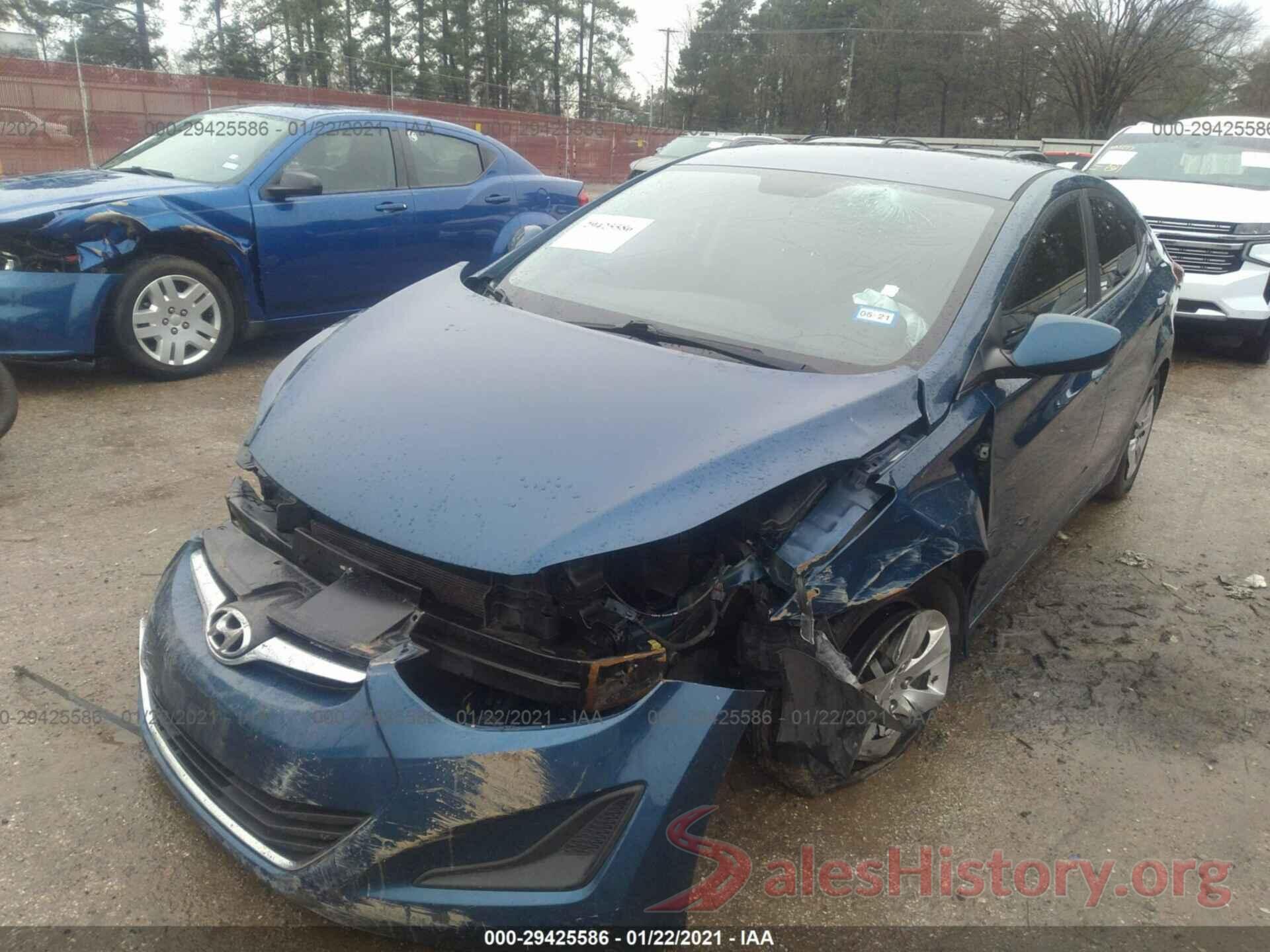 KMHDH4AEXGU632305 2016 HYUNDAI ELANTRA