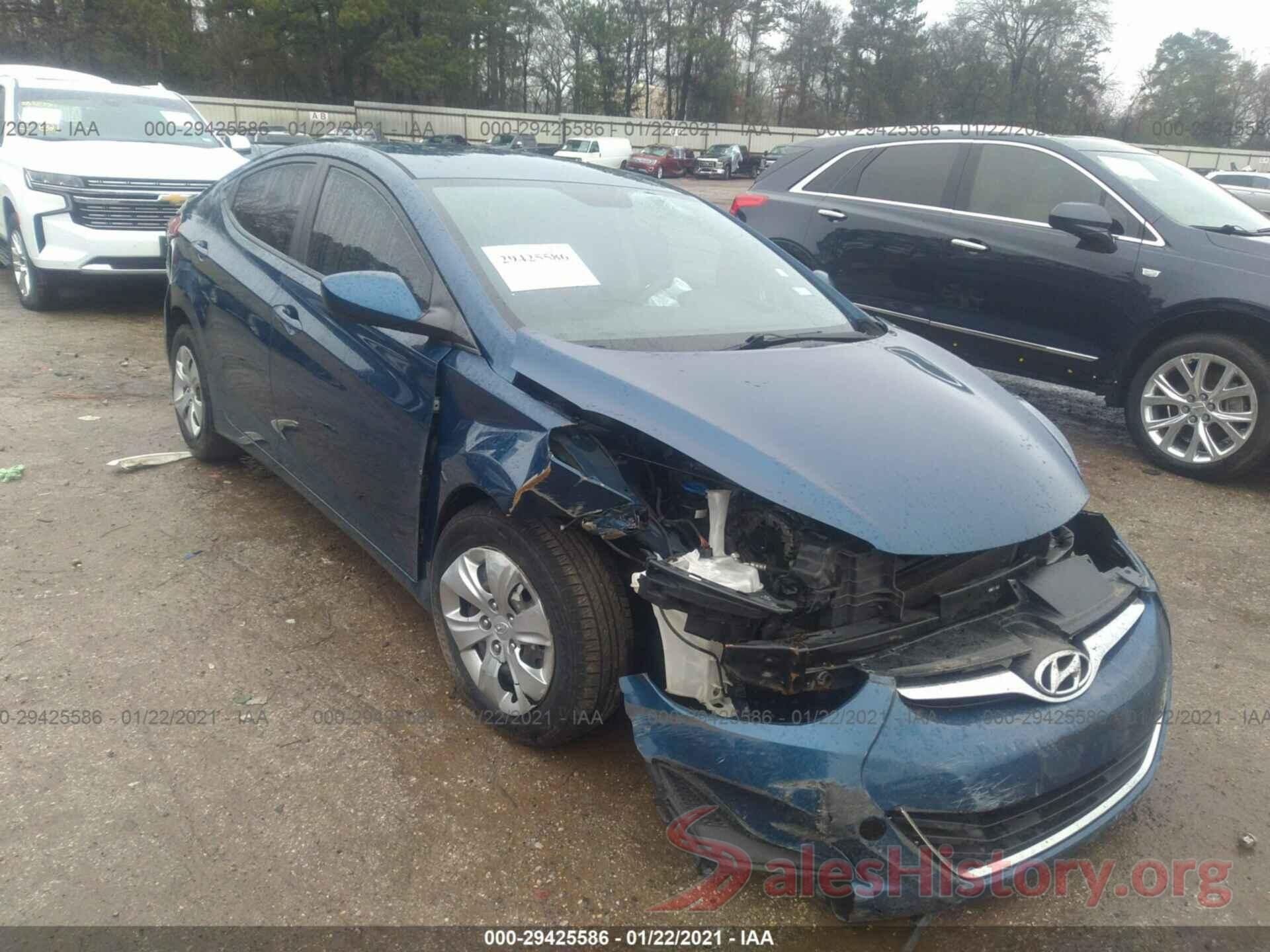 KMHDH4AEXGU632305 2016 HYUNDAI ELANTRA