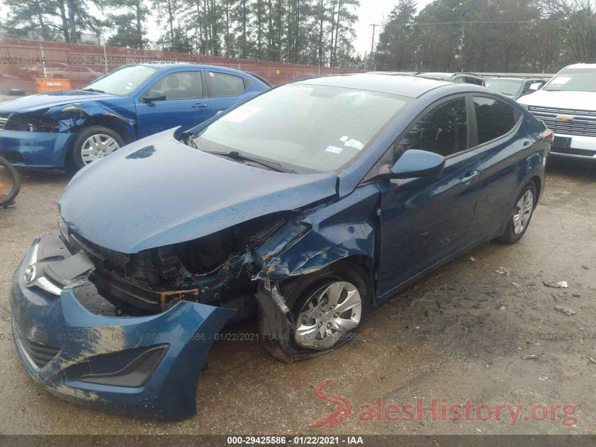 KMHDH4AEXGU632305 2016 HYUNDAI ELANTRA