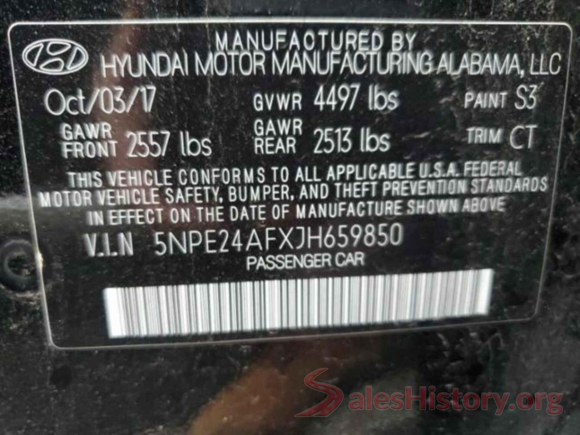 5NPE24AFXJH659850 2018 HYUNDAI SONATA