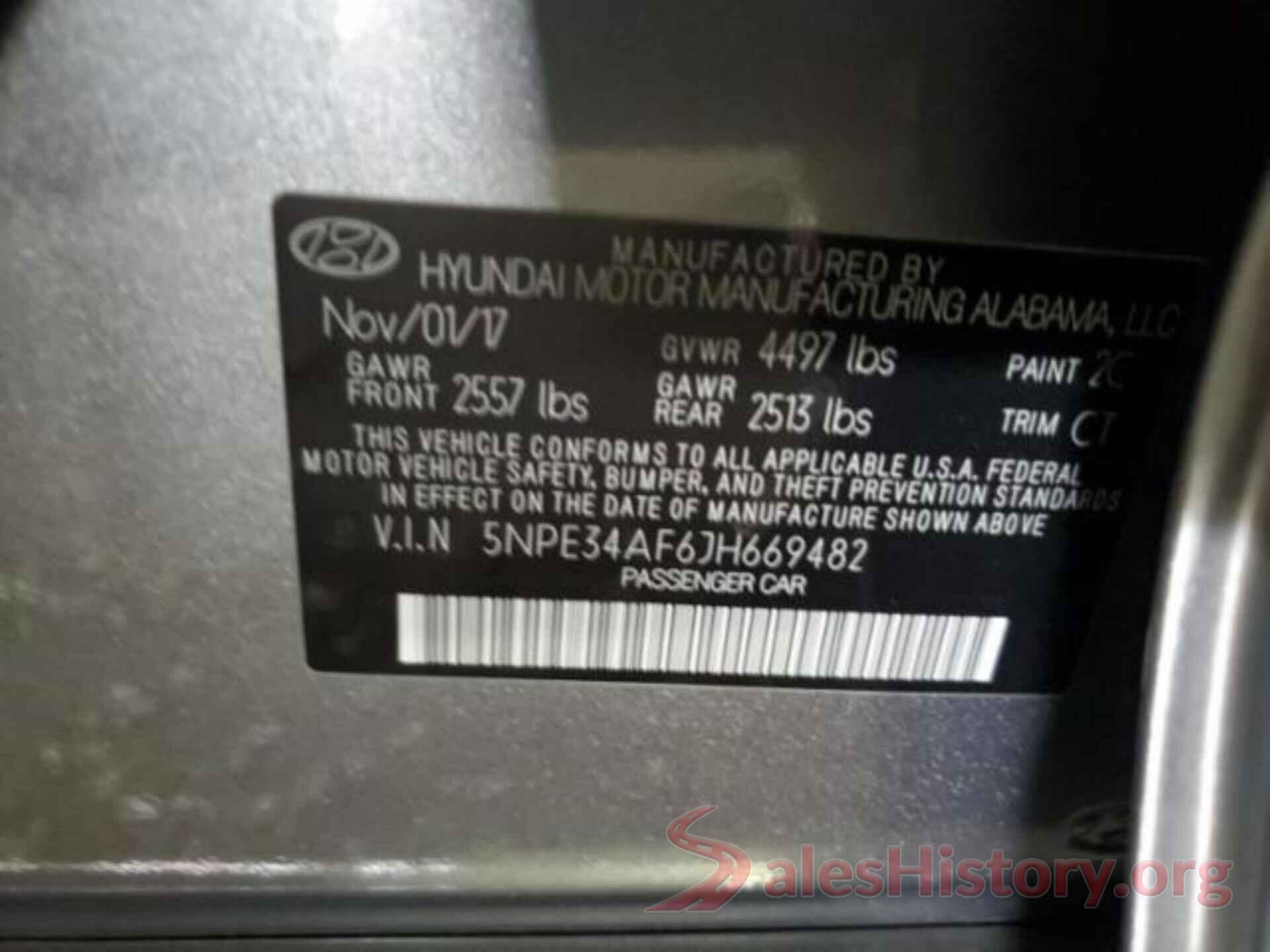 5NPE34AF6JH669482 2018 HYUNDAI SONATA