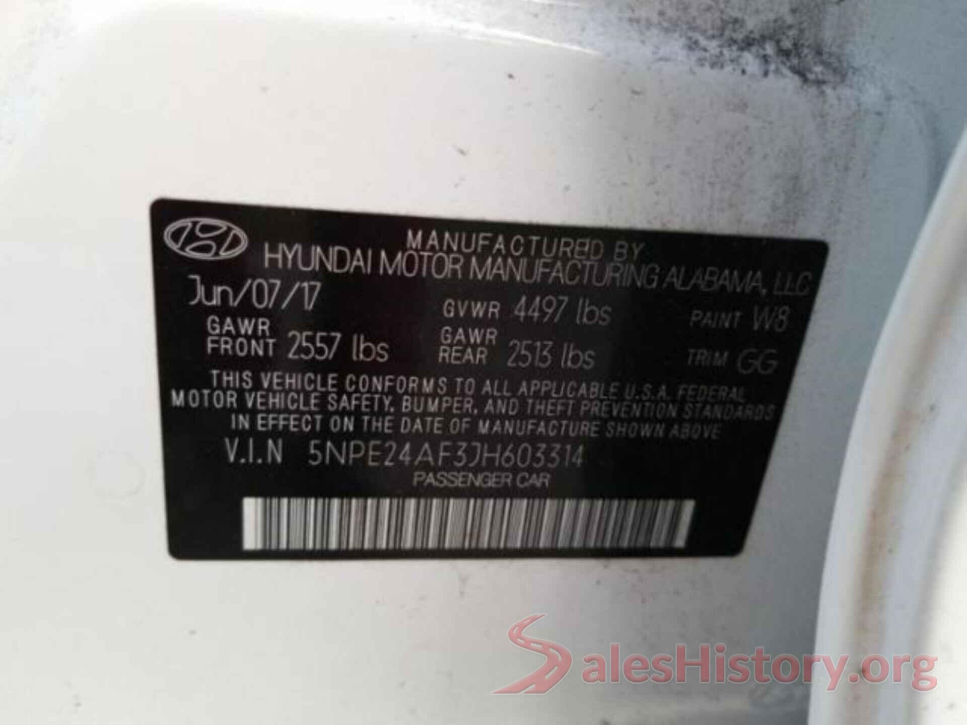 5NPE24AF3JH603314 2018 HYUNDAI SONATA