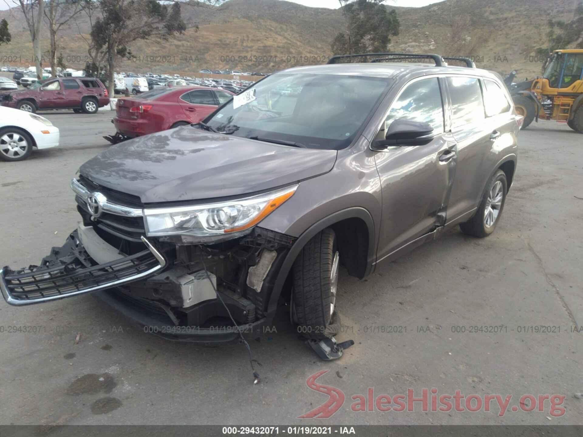 5TDZKRFH5GS179730 2016 TOYOTA HIGHLANDER