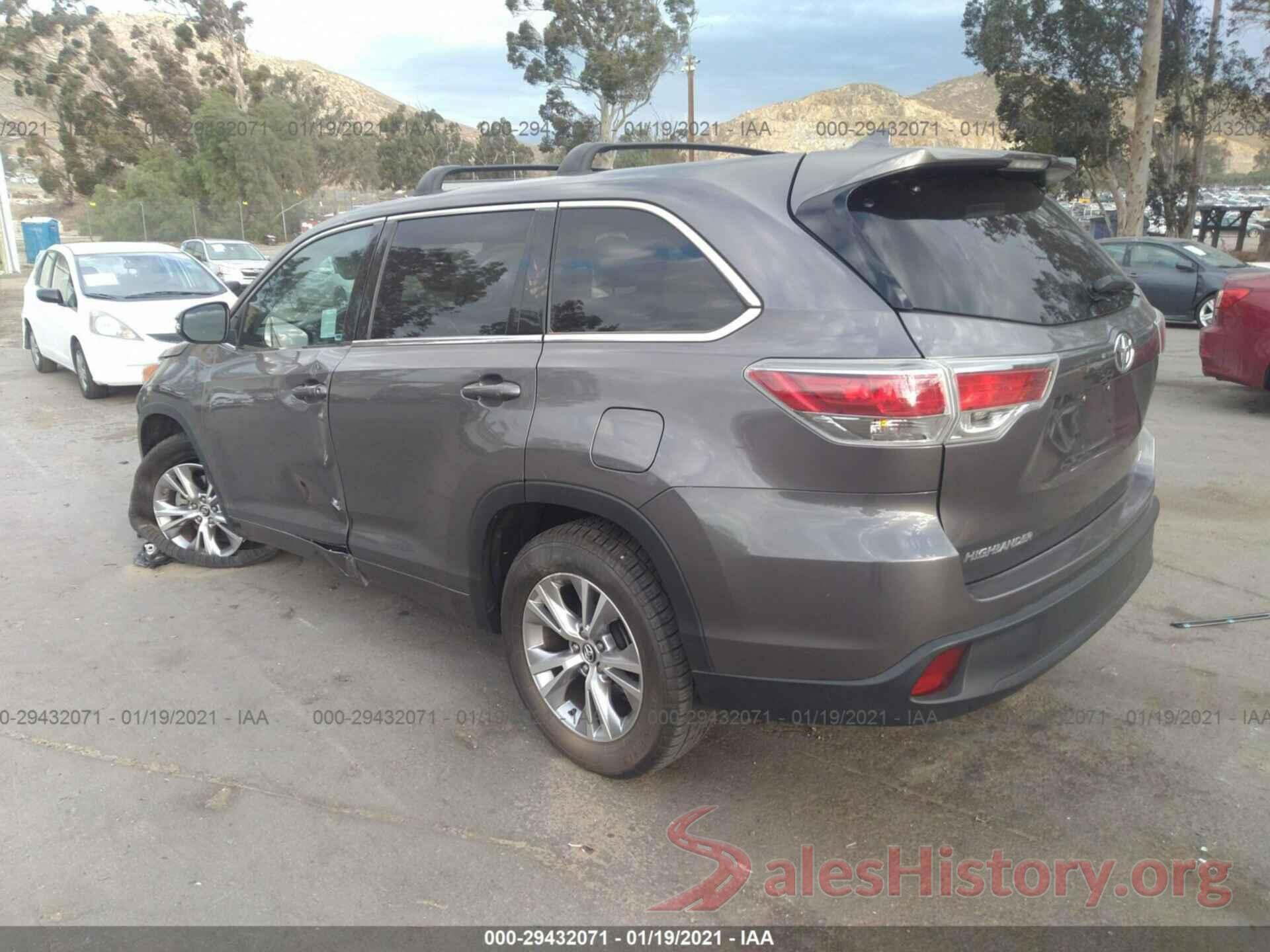 5TDZKRFH5GS179730 2016 TOYOTA HIGHLANDER