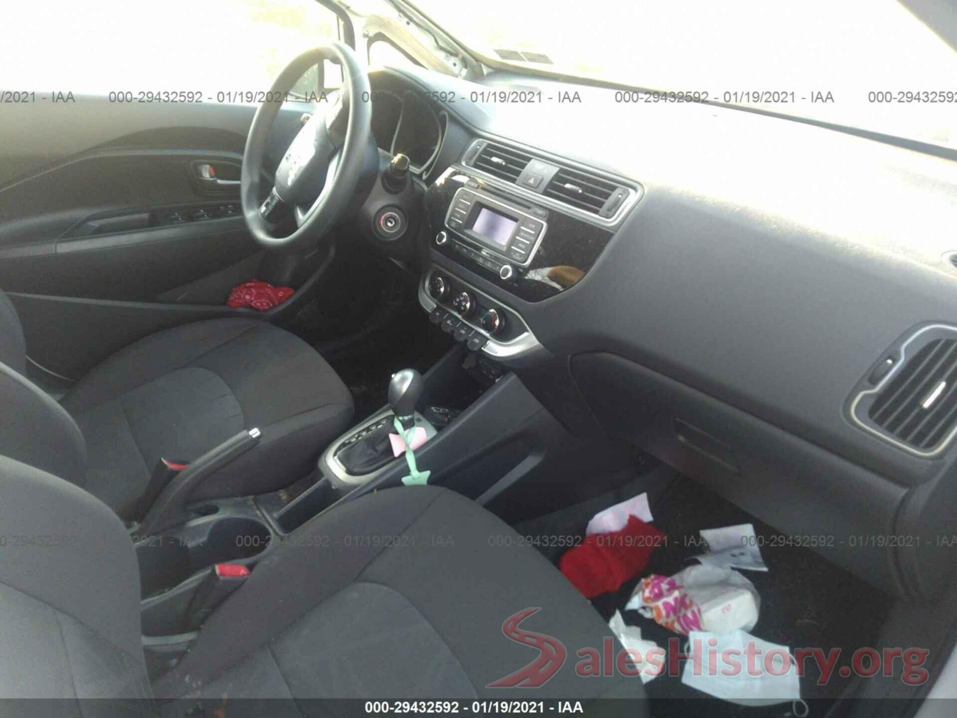 KNADM4A35G6588584 2016 KIA RIO