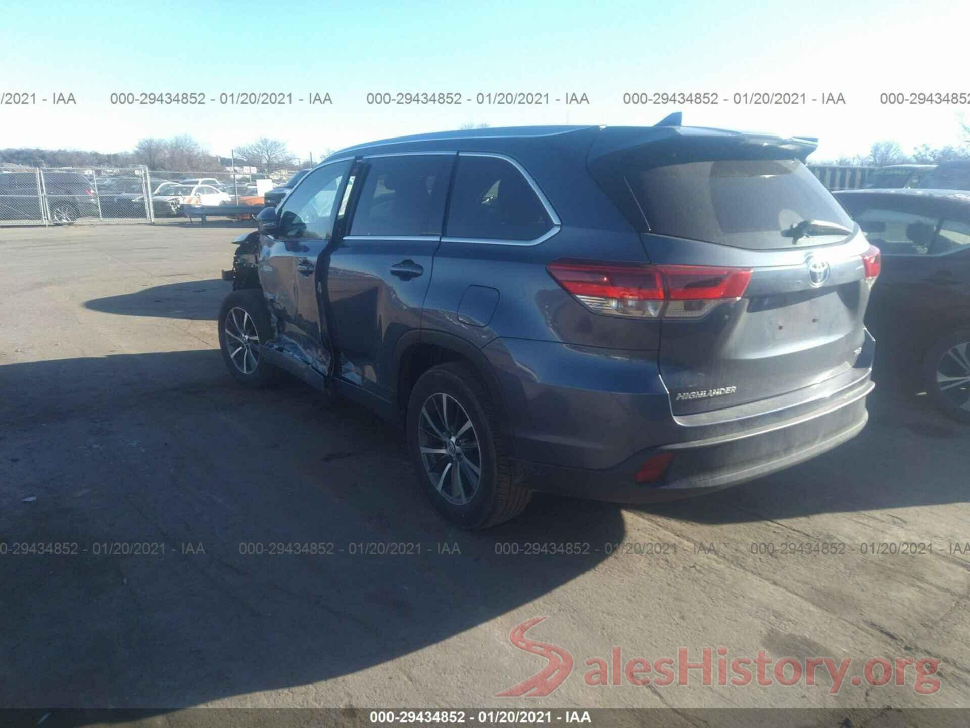 5TDKZRFHXHS519257 2017 TOYOTA HIGHLANDER