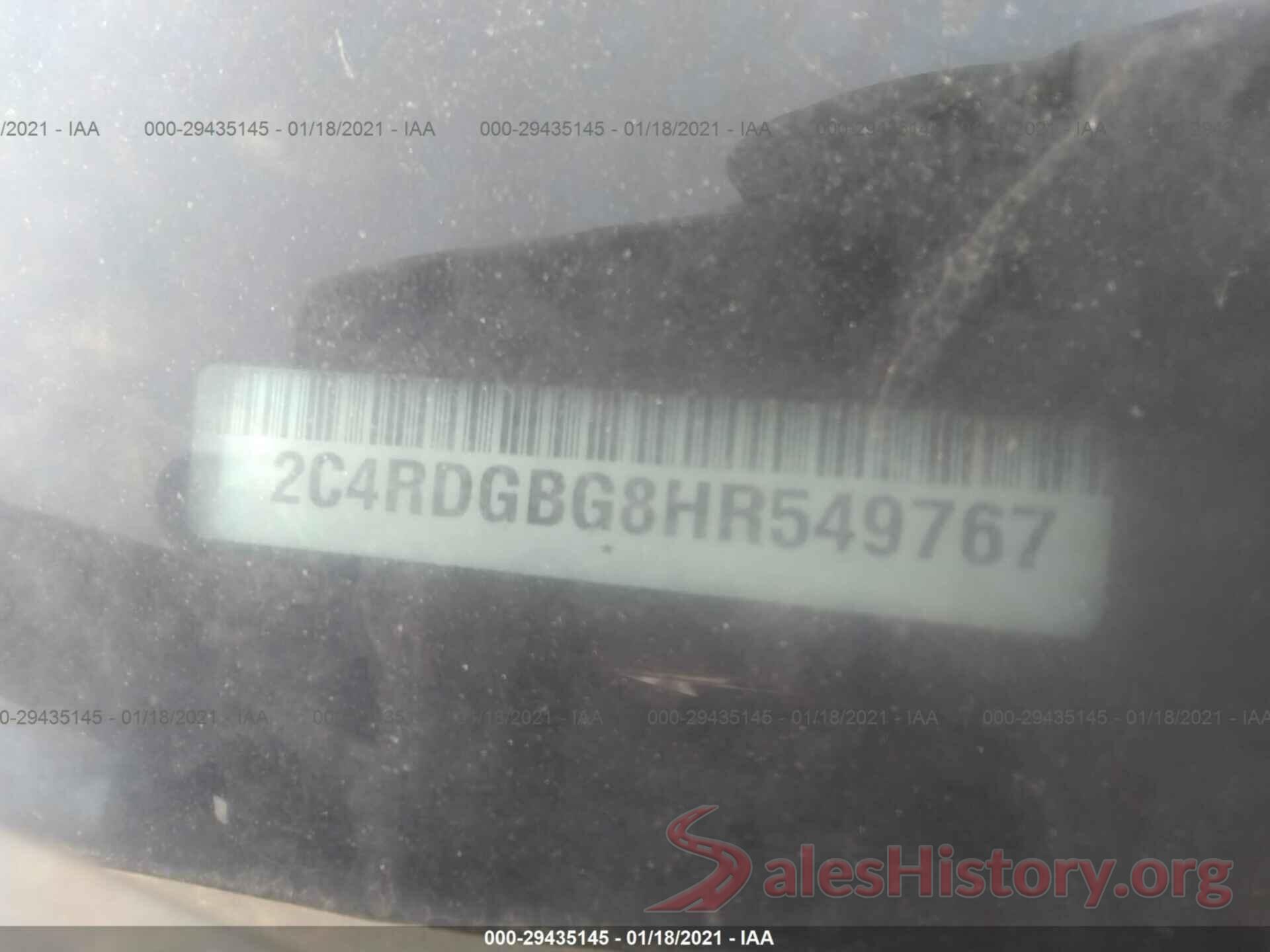 2C4RDGBG8HR549767 2017 DODGE GRAND CARAVAN