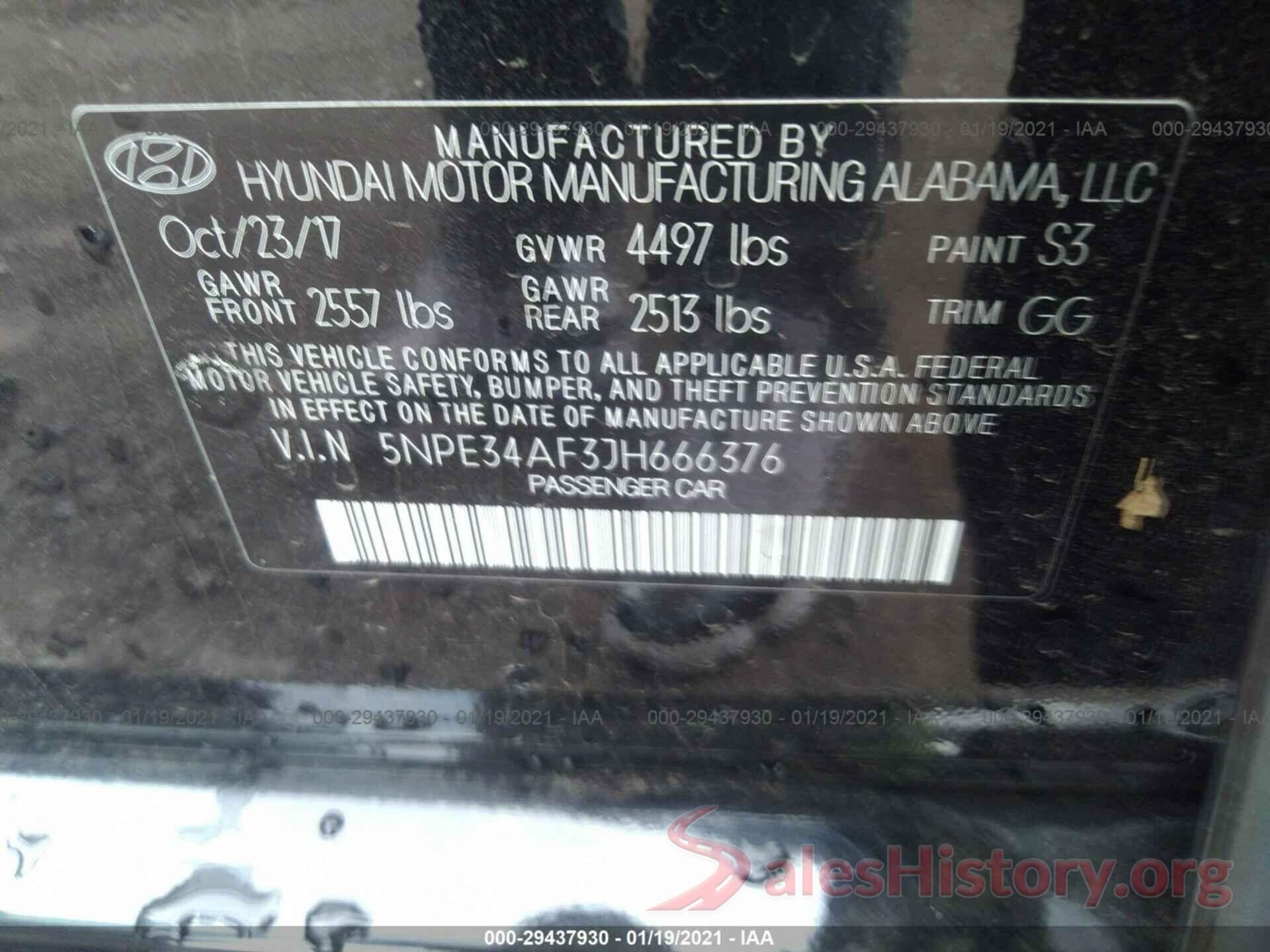 5NPE34AF3JH666376 2018 HYUNDAI SONATA