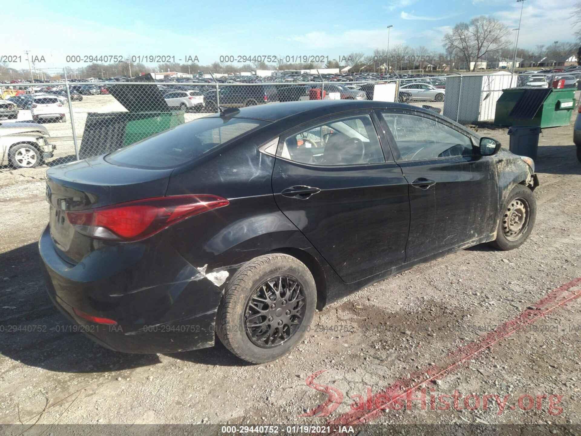 5NPDH4AE1GH675994 2016 HYUNDAI ELANTRA