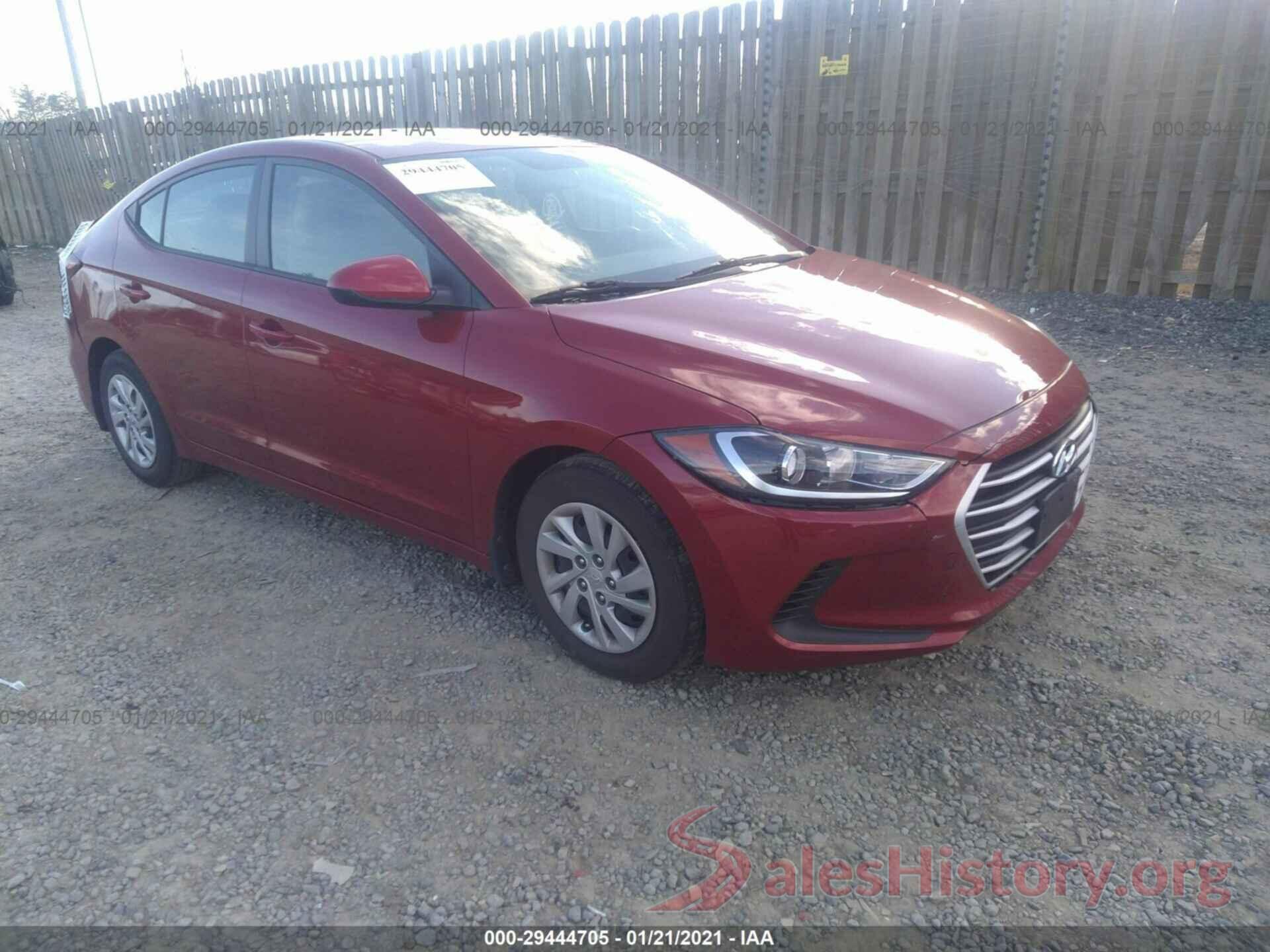 KMHD74LFXHU372854 2017 HYUNDAI ELANTRA