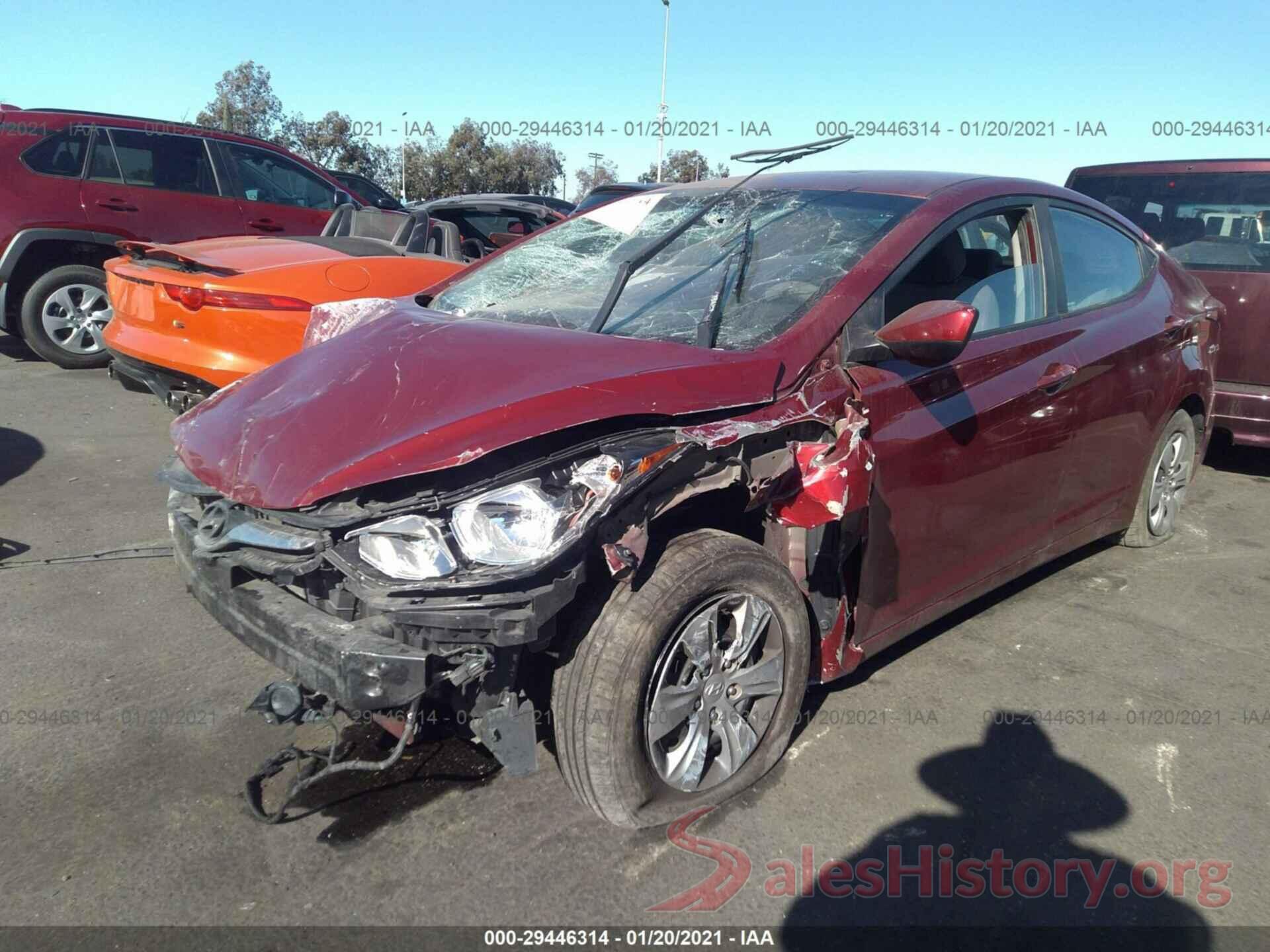 5NPDH4AE5GH715705 2016 HYUNDAI ELANTRA