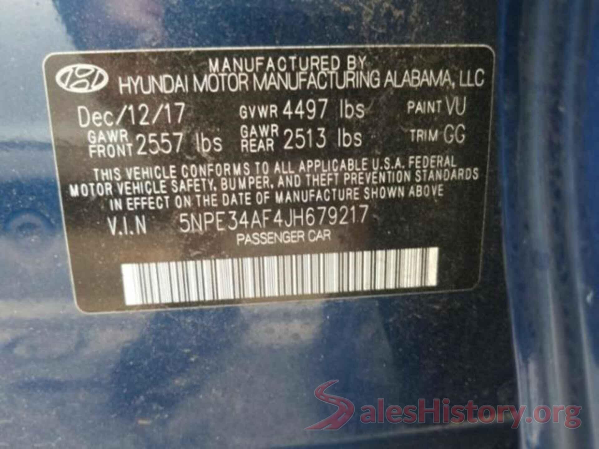 5NPE34AF4JH679217 2018 HYUNDAI SONATA