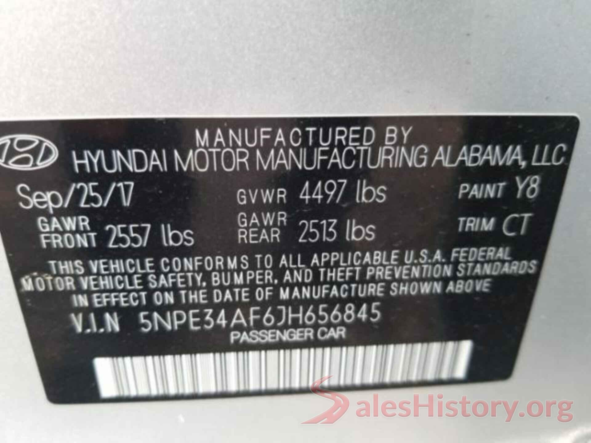 5NPE34AF6JH656845 2018 HYUNDAI SONATA