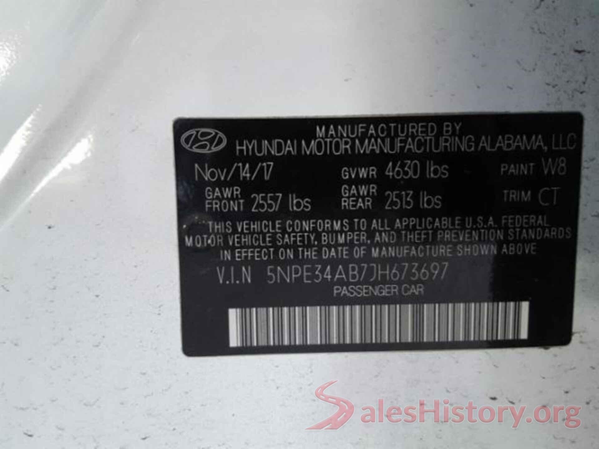 5NPE34AB7JH673697 2018 HYUNDAI SONATA