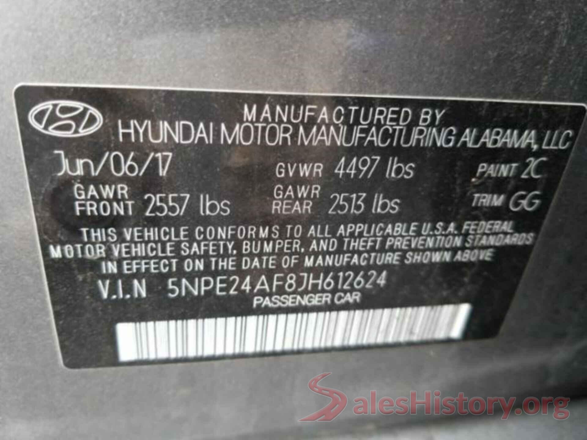 5NPE24AF8JH612624 2018 HYUNDAI SONATA