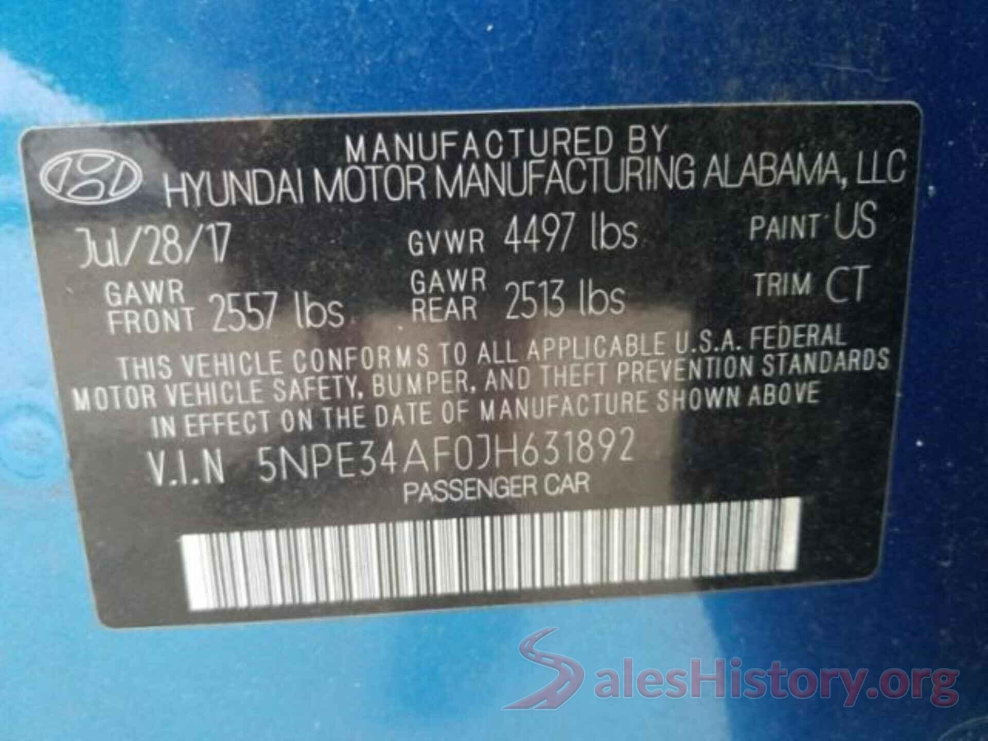 5NPE34AF0JH631892 2018 HYUNDAI SONATA