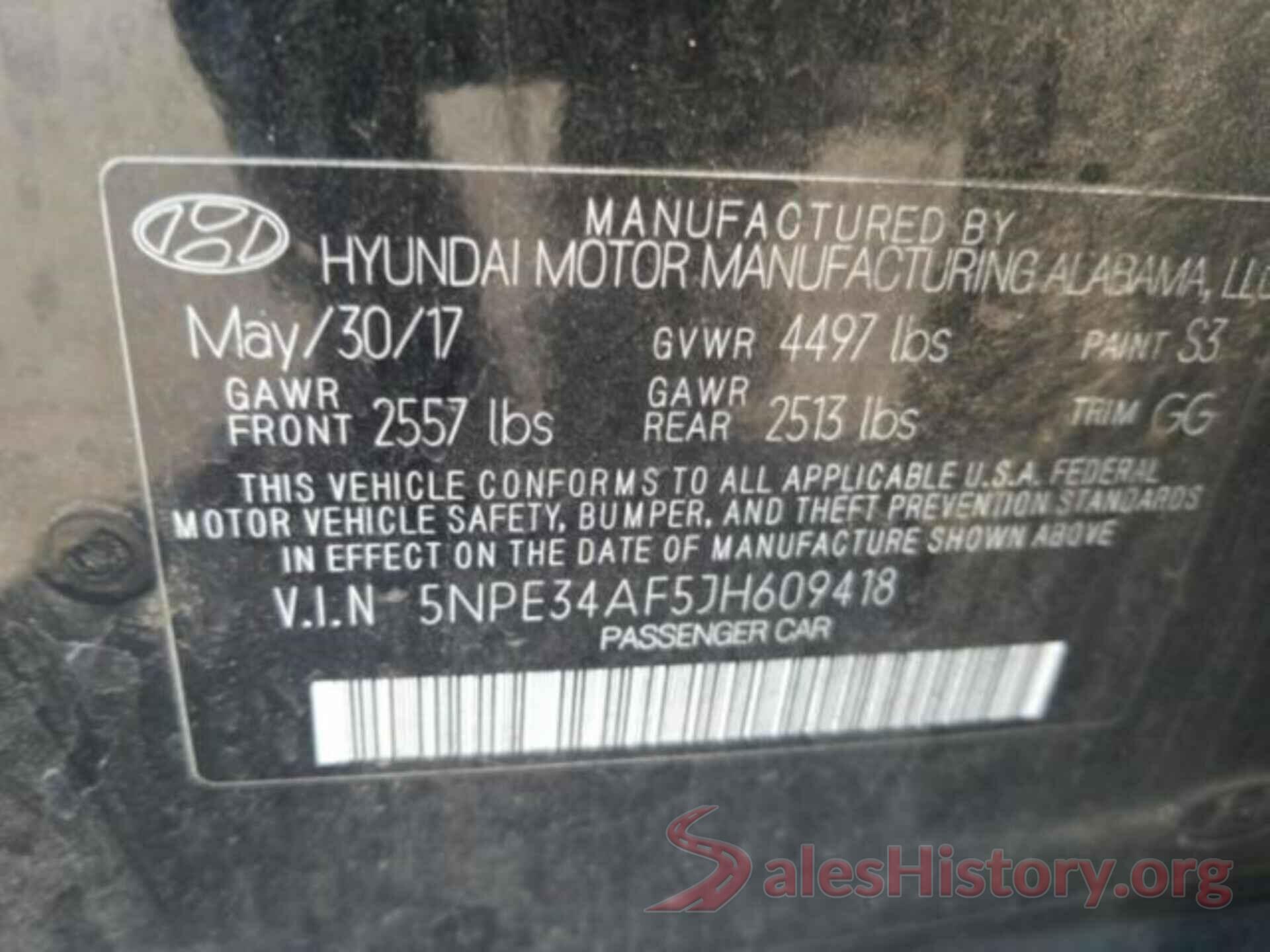 5NPE34AF5JH609418 2018 HYUNDAI SONATA